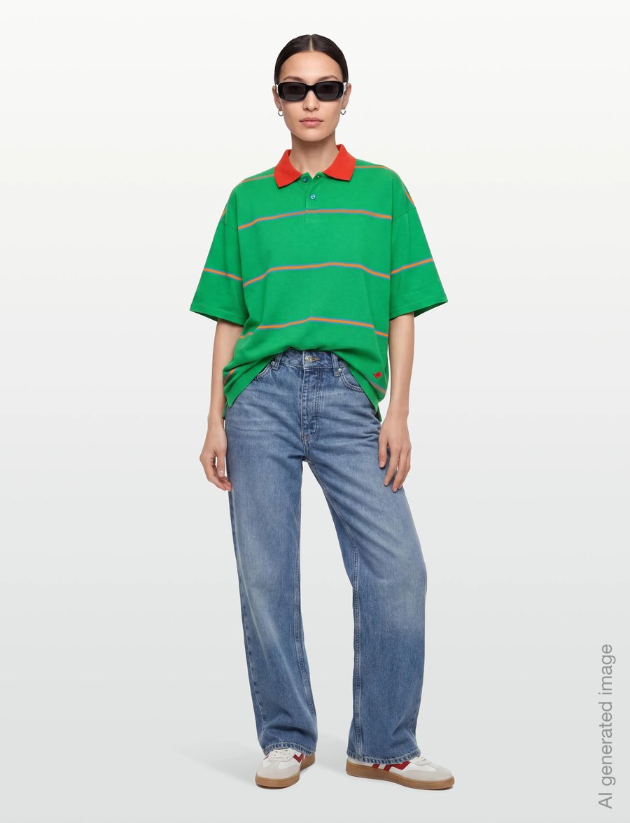 Planet Nusa - Chukker1 Tee - oberteile & t-shirts - red/green stripes - 0