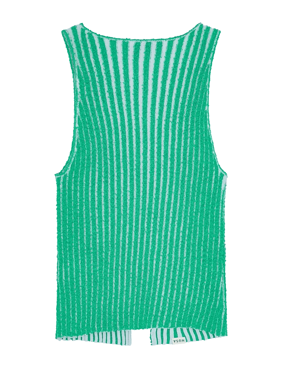 Planet Nusa - Curl1 Top - tank tops - green/placid blue - 1