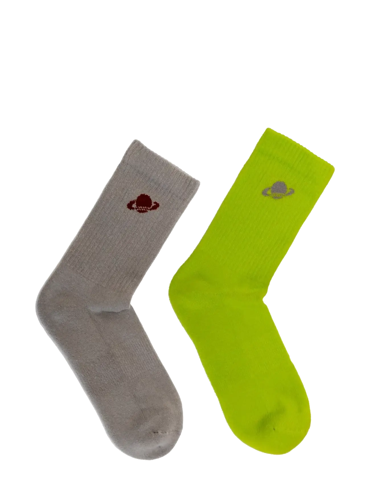 Planet Nusa Everyday Socks 2-Pack - Socks - LIME GREEN/GREY COMBO / green