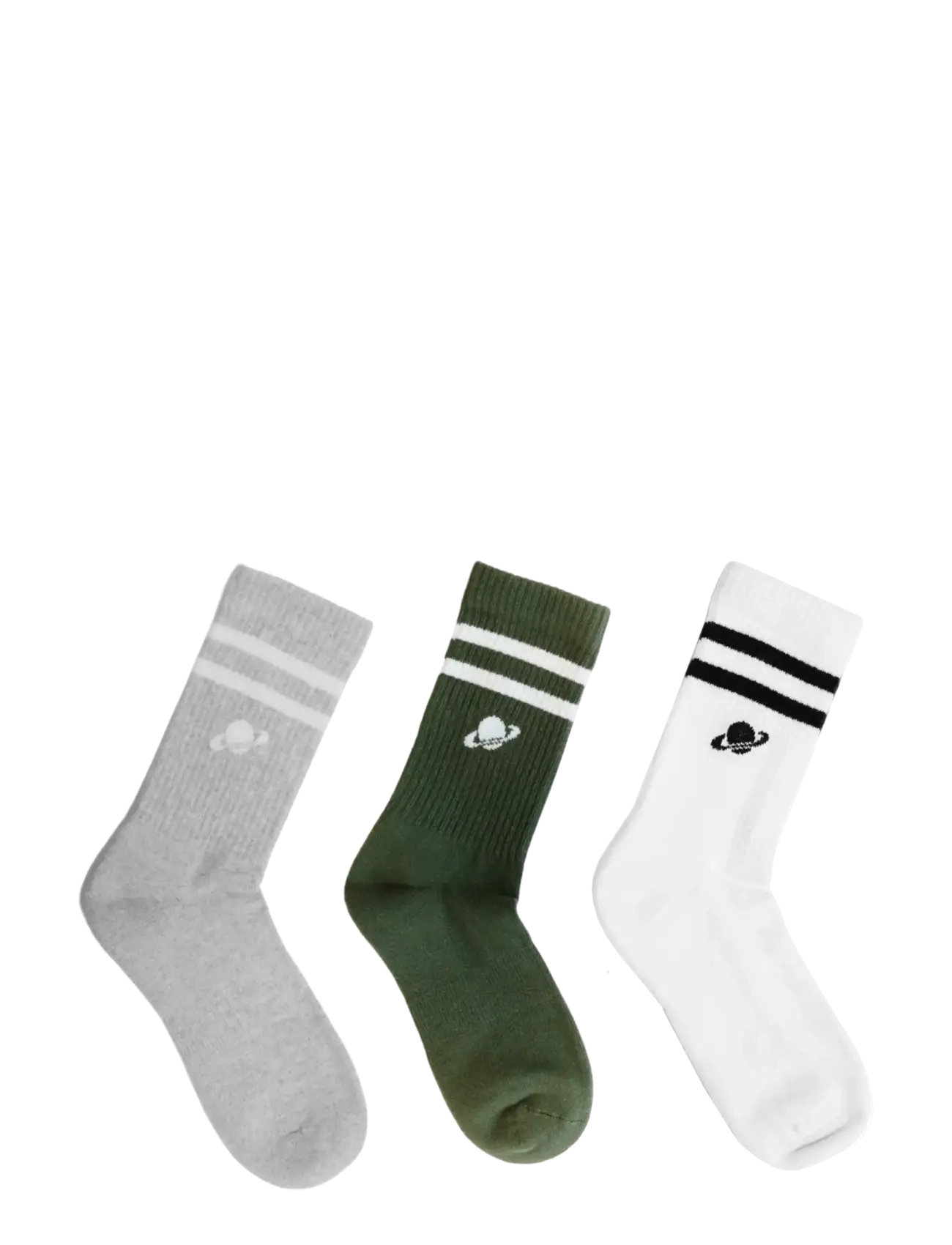 Planet Nusa Everyday Socks 3-Pack - Socks - GREEN/GREY/WHITE COMBO / multi