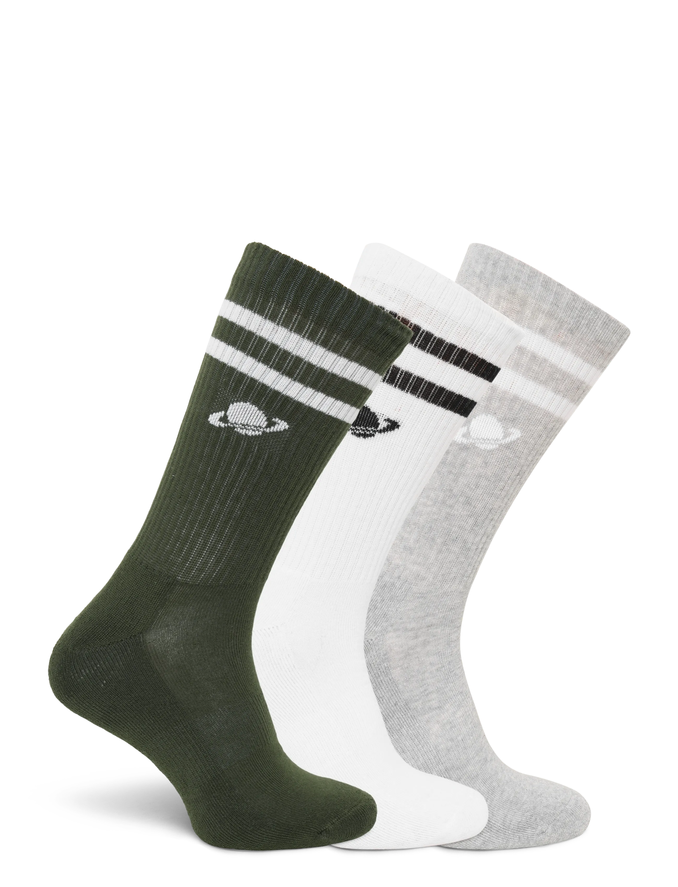Planet Nusa - Everyday Socks 3-Pack - lowest prices - green/grey/white combo - 1