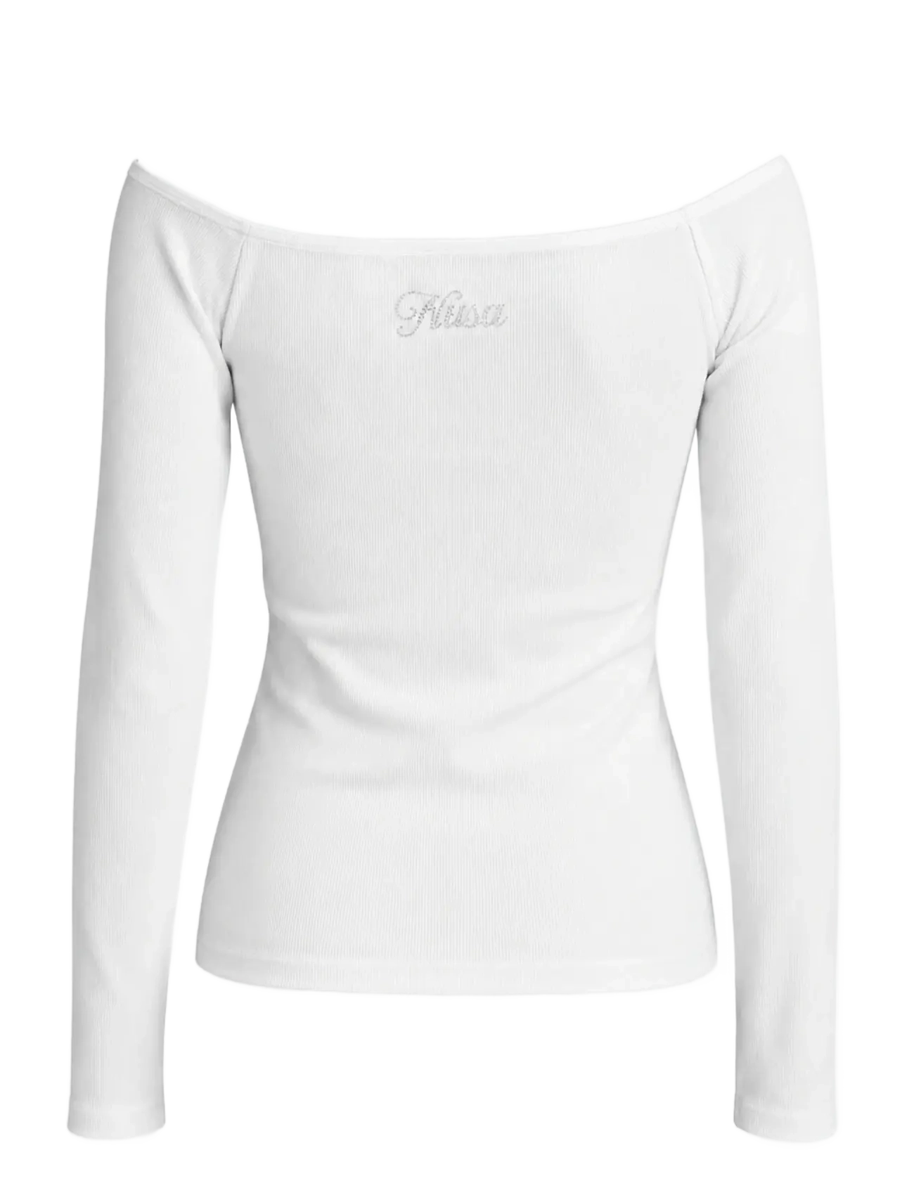 Planet Nusa - Fleek1 Off-Shoulder Long Sleeve Rib - laveste priser - white - 1