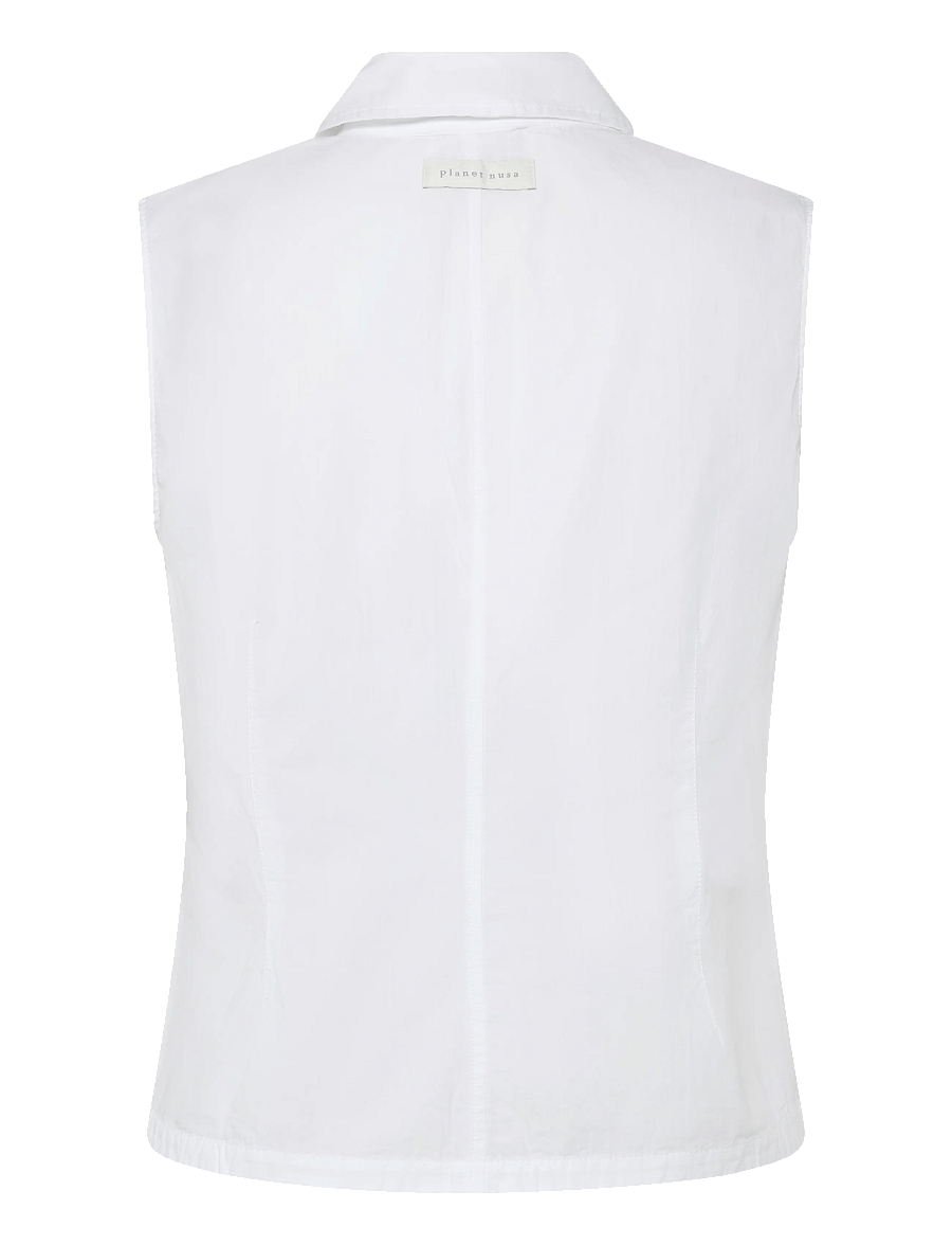 Planet Nusa - Flora1 Zip Waistcoat - ytterkläder - bright white - 2