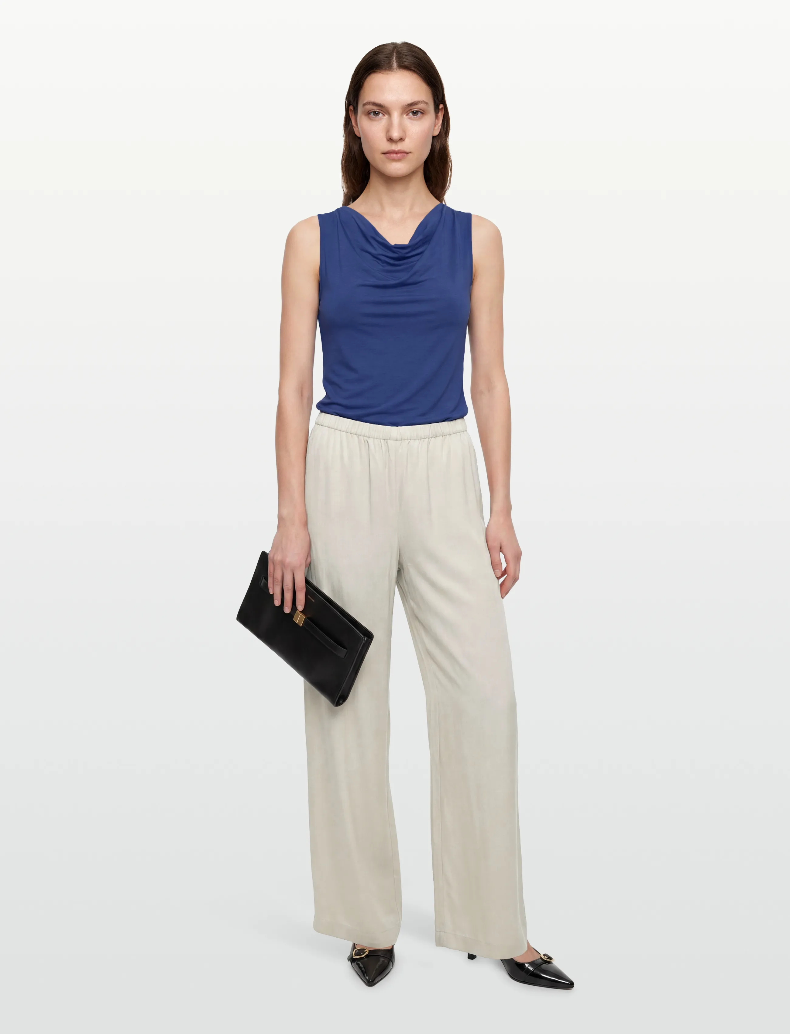 Planet Nusa Fuji1 Pants Satin, S, Sport Pants, Beige - Casual Trousers, Frauen
