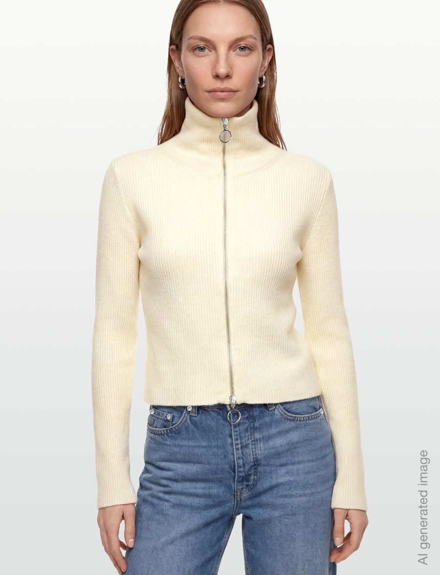 Planet Nusa - Glacier1 Zip Knit - off-white - 3