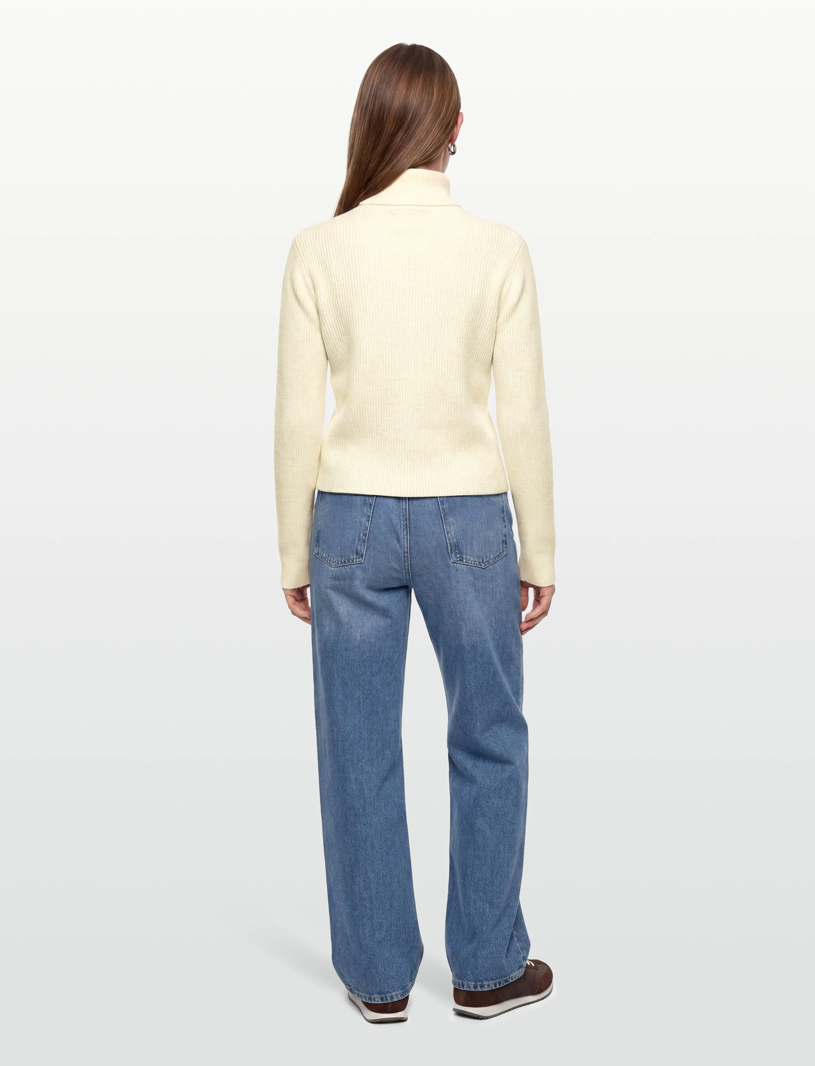 Planet Nusa - Glacier1 Zip Knit - crop tops - off-white - 4