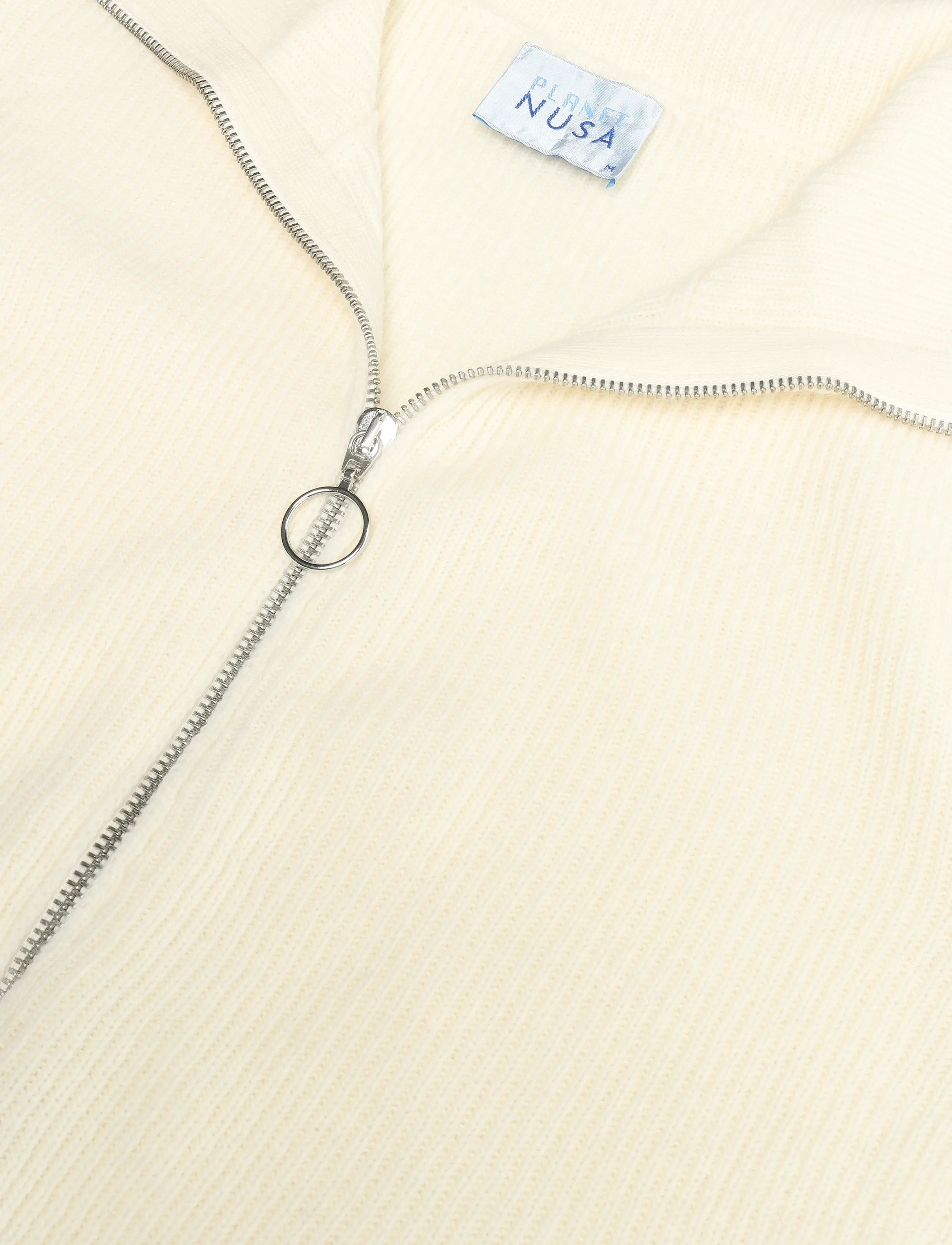 Planet Nusa - Glacier1 Zip Knit - crop tops - off-white - 5