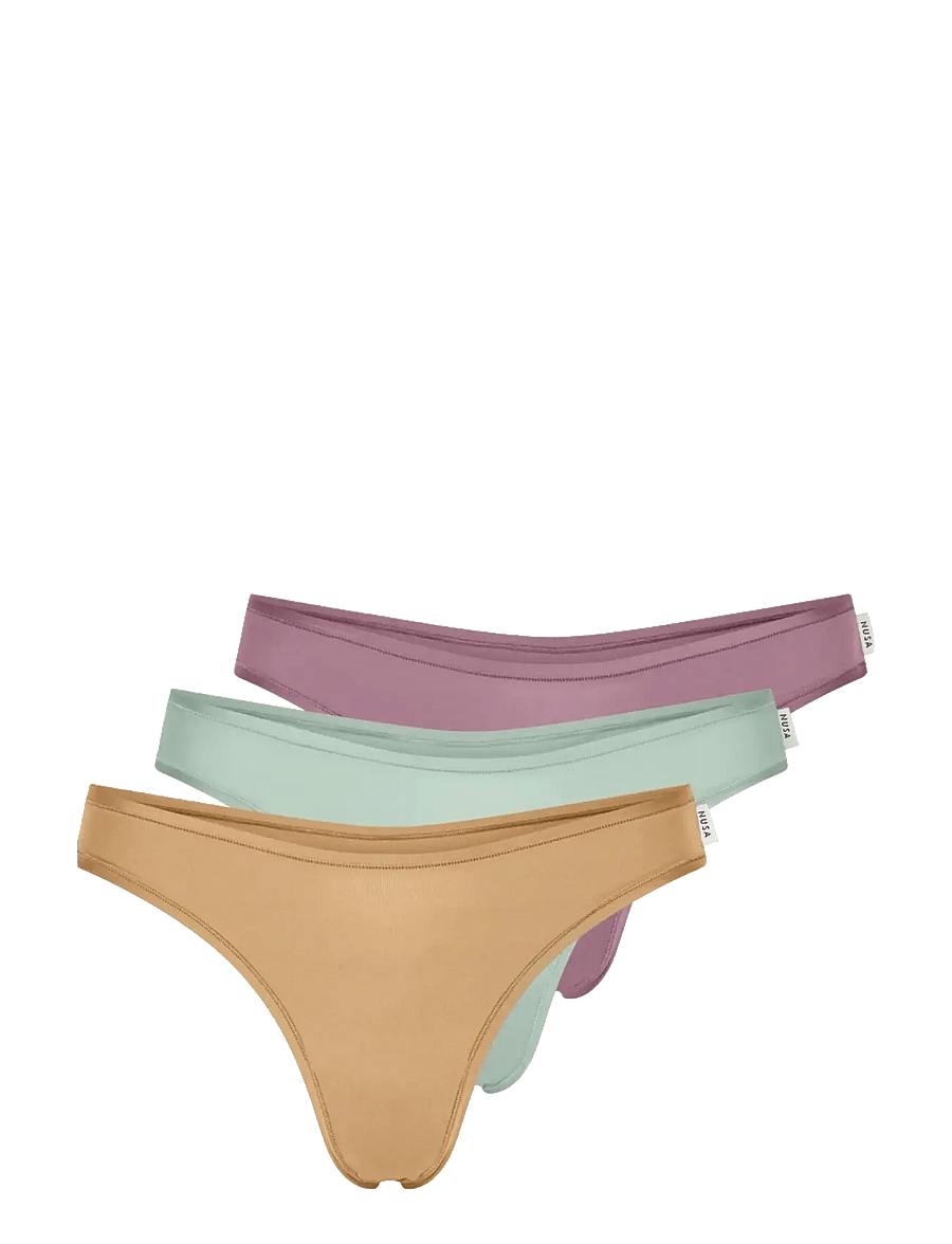 Planet Nusa - Goto1 Thong 3-Pack - dusty purple/minty green/caramel - 0