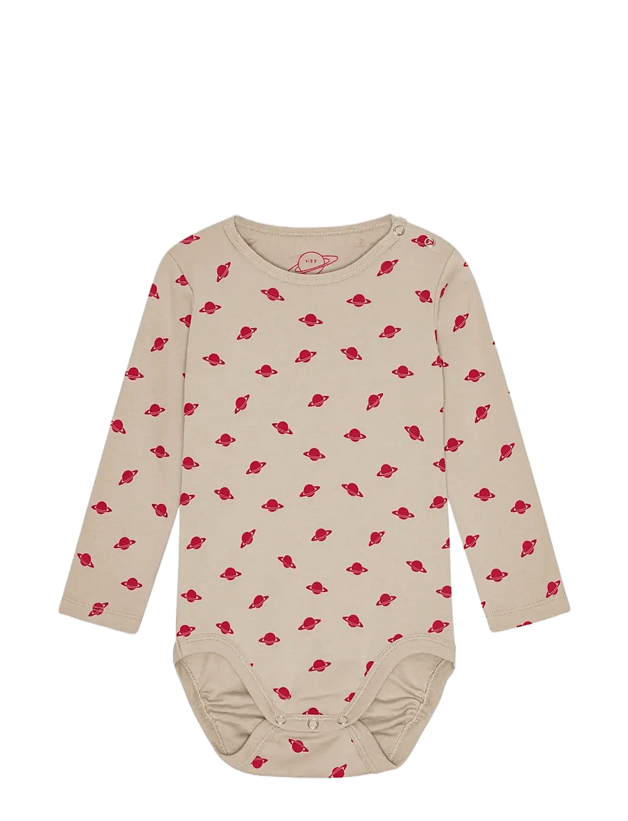 Planet Nusa - Jupiter1 Body - langärmelige bodys - beige/red - 0