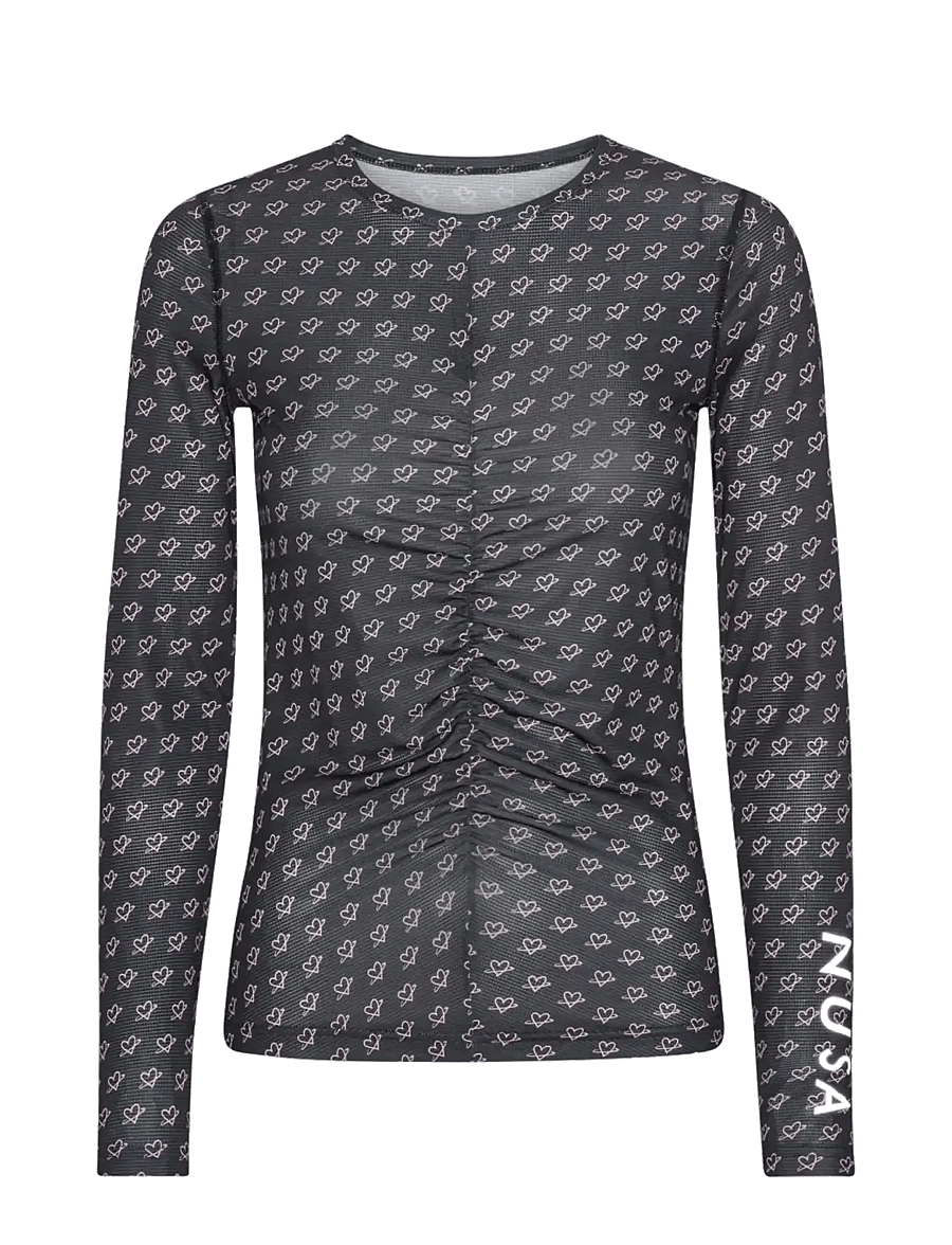 Planet Nusa - LS2 Air Long Sleeve - black/pink hearts - 0