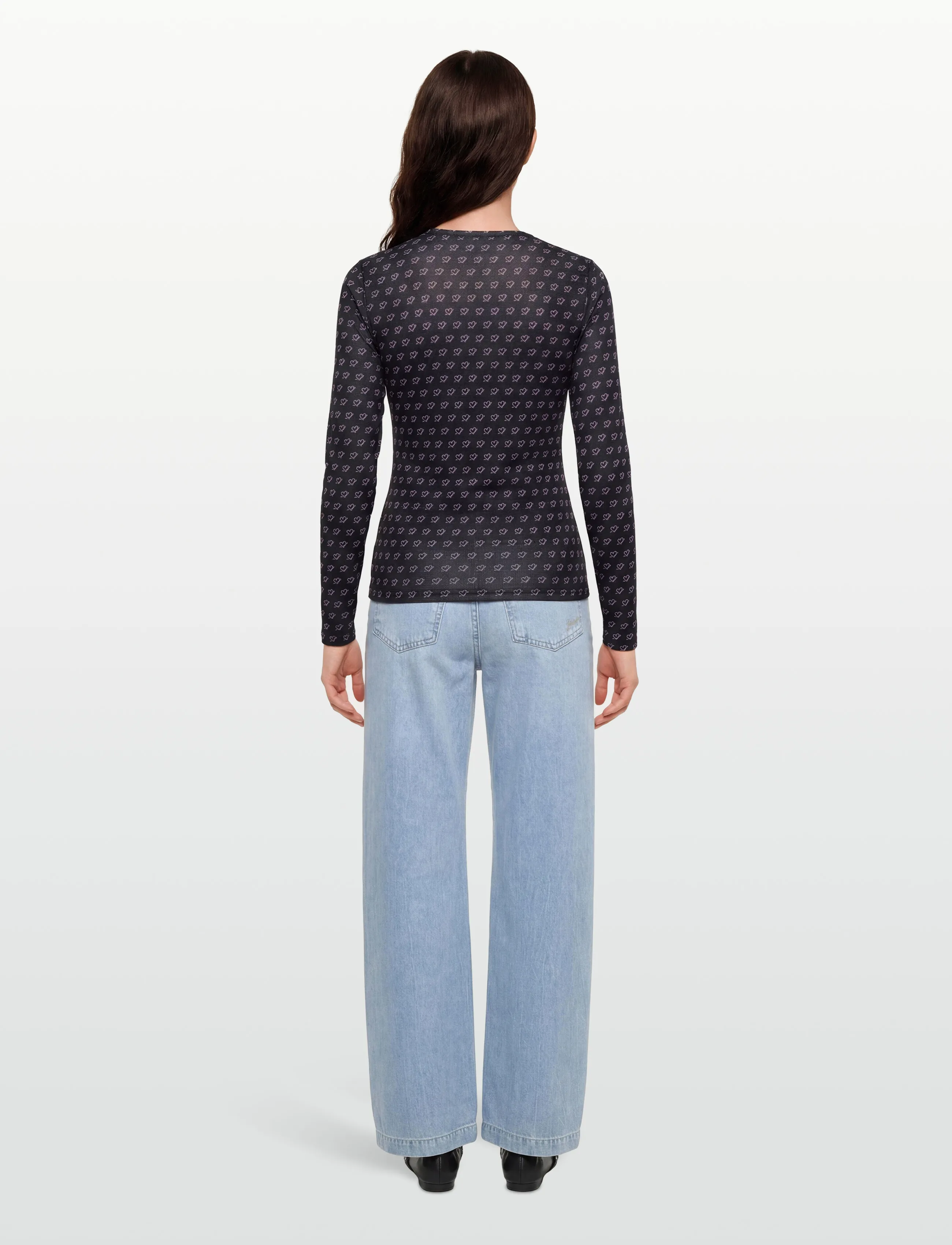 Planet Nusa - LS2 Air Long Sleeve - langærmede overdele - black/pink hearts - 5