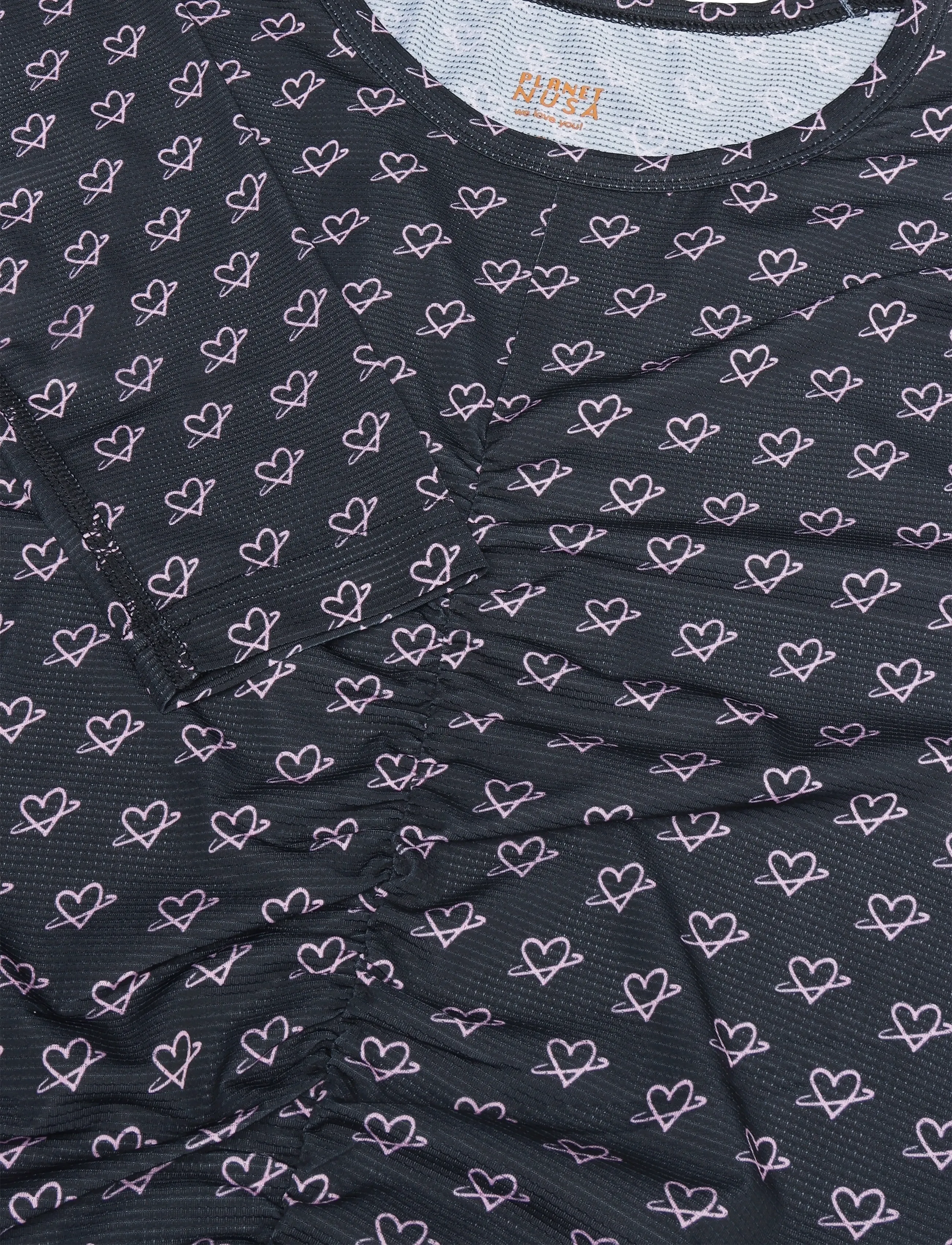 Planet Nusa - LS2 Air Long Sleeve - langærmede overdele - black/pink hearts - 3