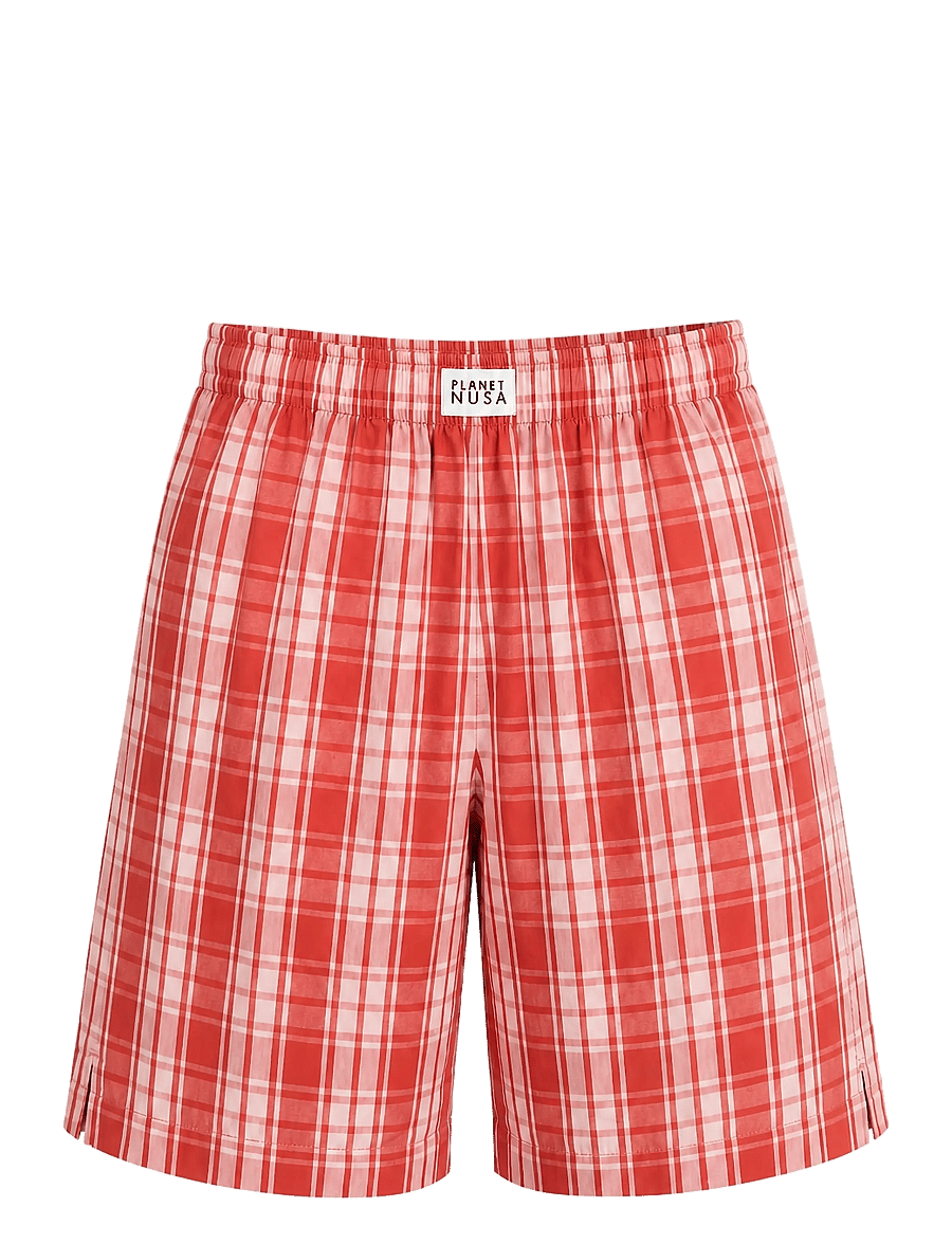 Planet Nusa - Milan1 Shorts Long - freizeit shorts - orange spice check - 0