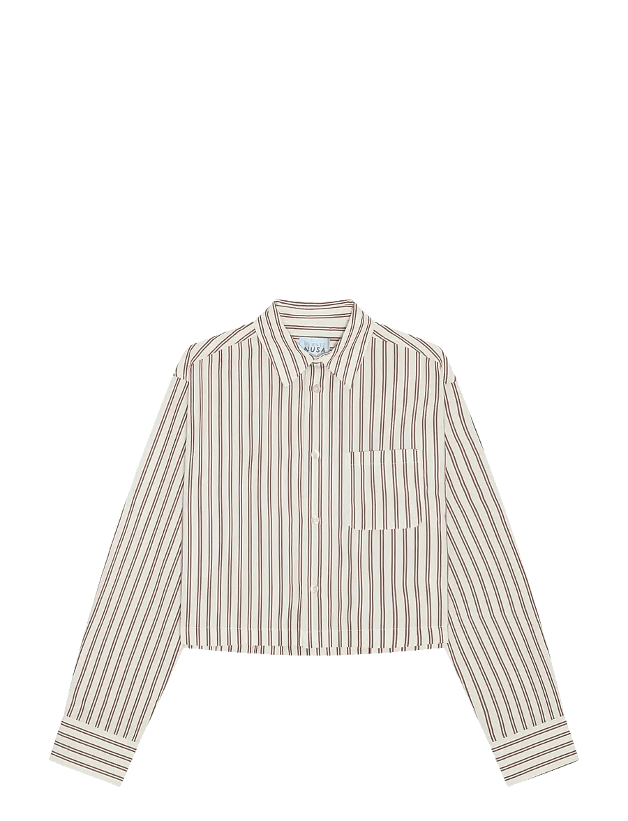 Planet Nusa - Nara1 Shirt - sand/berry red - 0