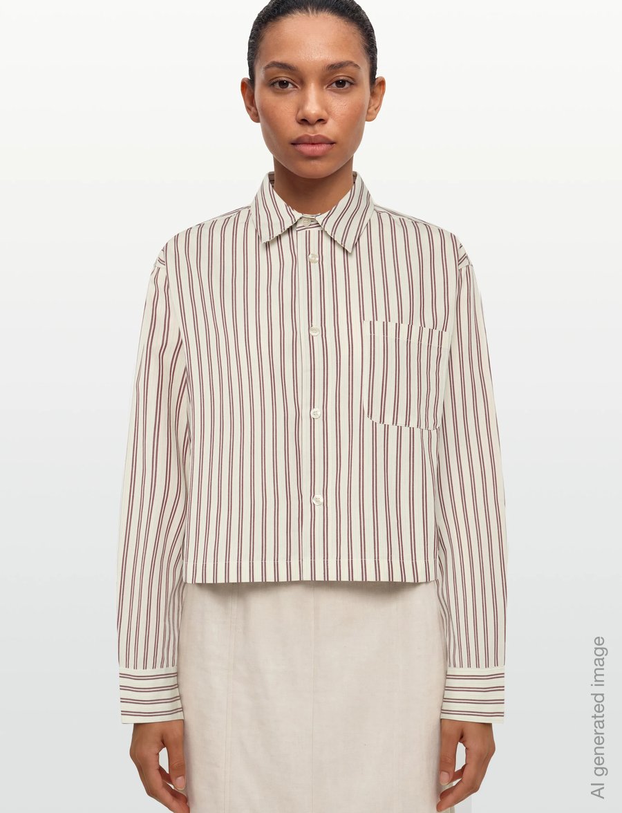 Planet Nusa - Nara1 Shirt - alussärgid ja t-särgid - sand/berry red - 3