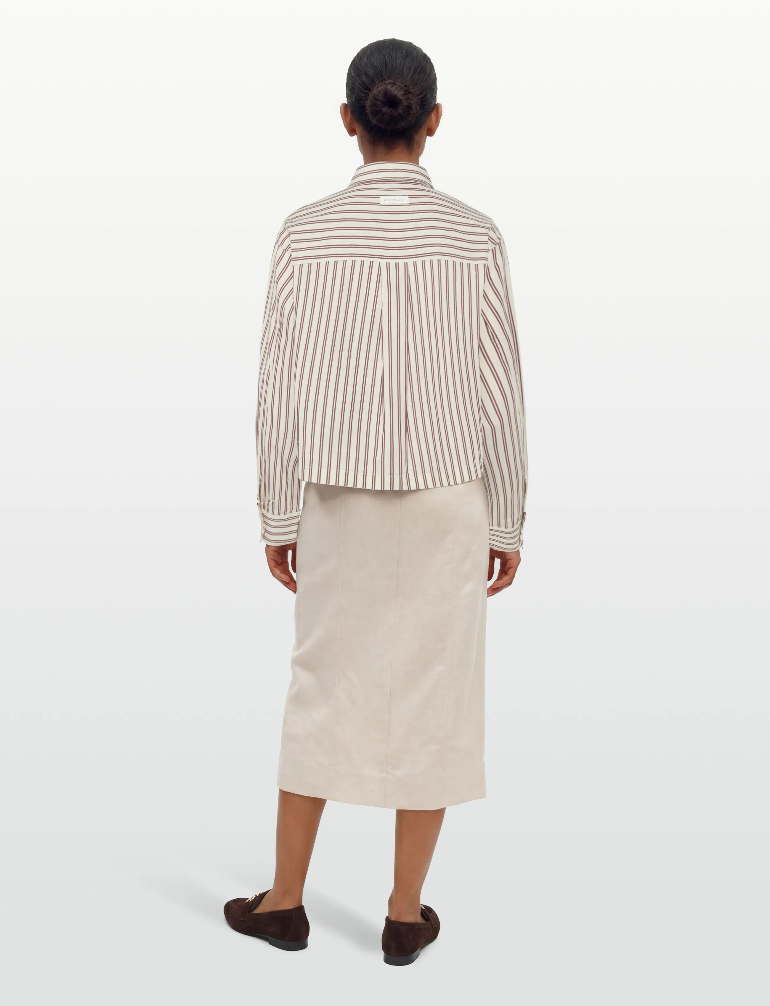 Planet Nusa - Nara1 Shirt - langærmede skjorter - sand/berry red - 4