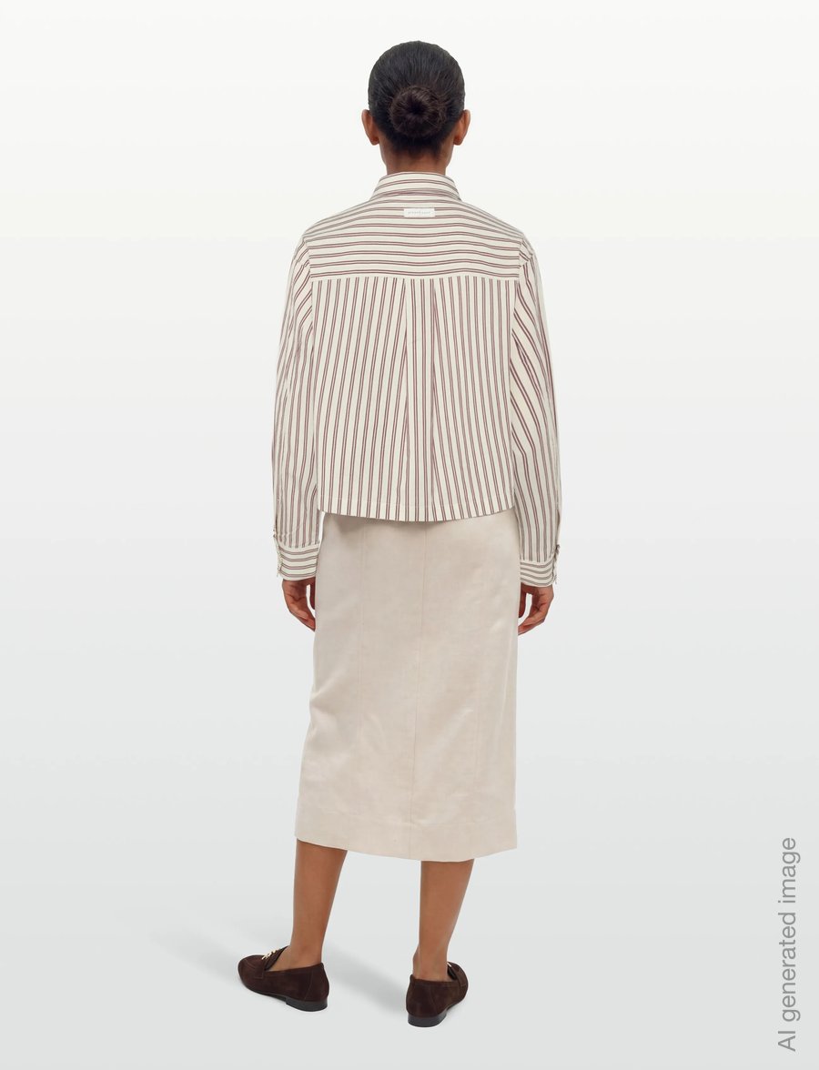 Planet Nusa - Nara1 Shirt - alussärgid ja t-särgid - sand/berry red - 4