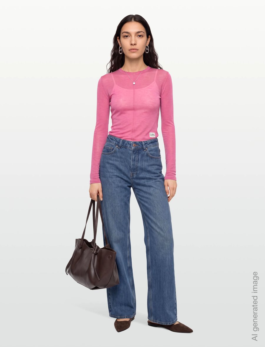 Planet Nusa - Offpiste1 Wool Crewneck - aluskihina kantavad alussärgid - bubblegum pink - 0