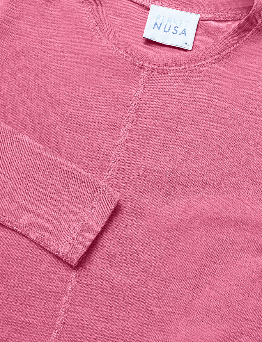 Planet Nusa - Offpiste1 Wool Crewneck - aluskihina kantavad alussärgid - bubblegum pink - 5