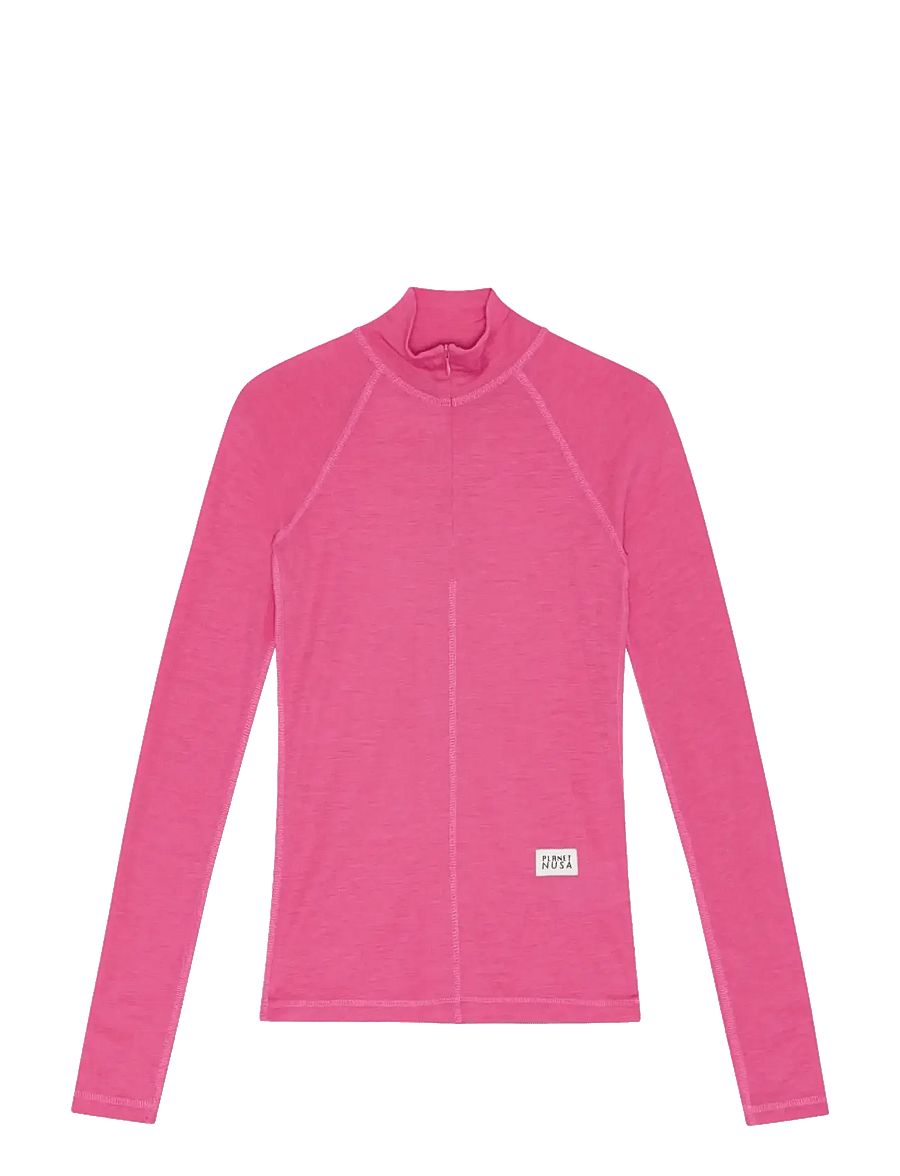 Planet Nusa - Offpiste1 Wool Long Sleeve - underställströjor - bubblegum pink - 0