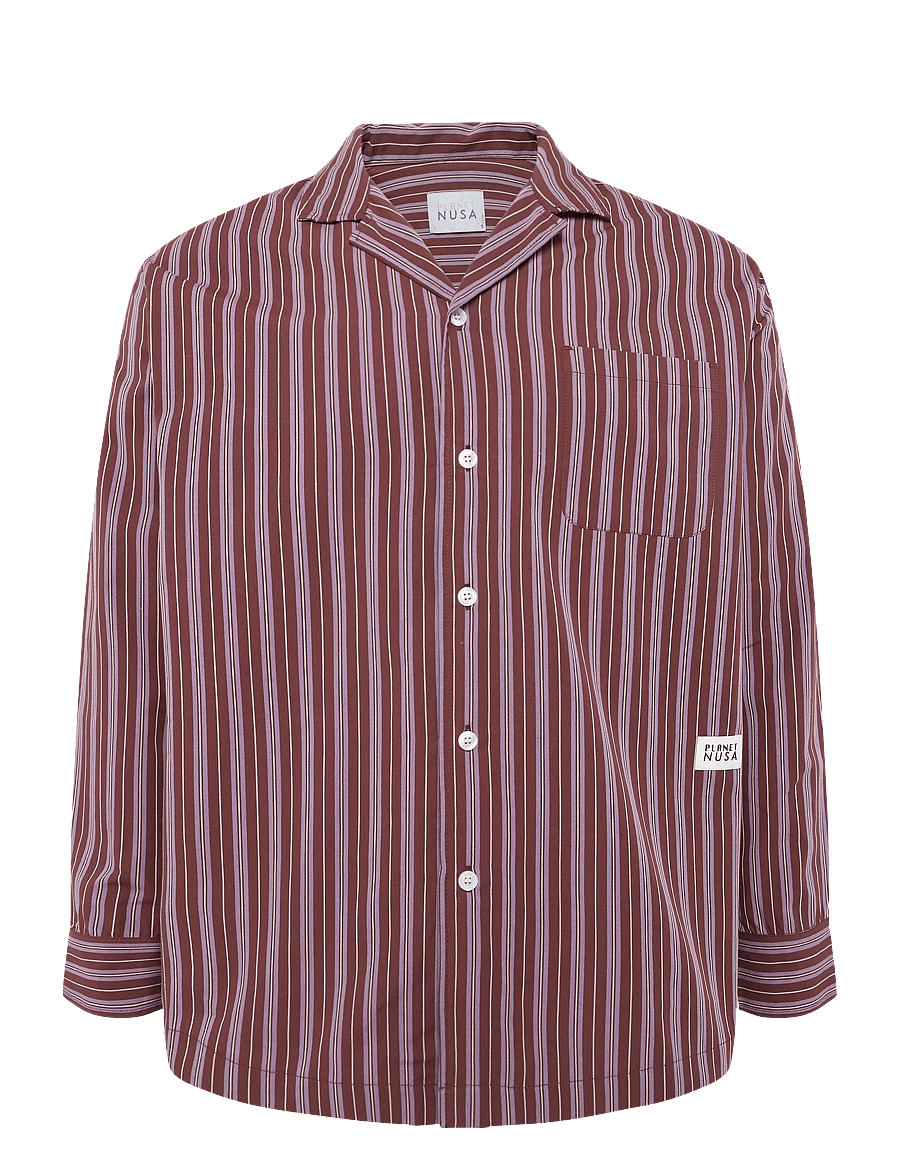 Planet Nusa - Out & About1 Shirt - alussärgid ja t-särgid - purple/red stripe - 0