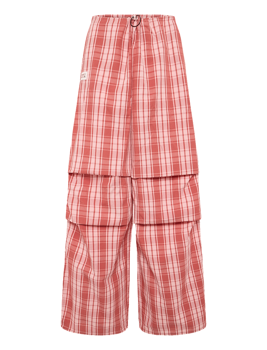 Planet Nusa - Parachute1 Pants Poplin - casual - orange spice check - 1