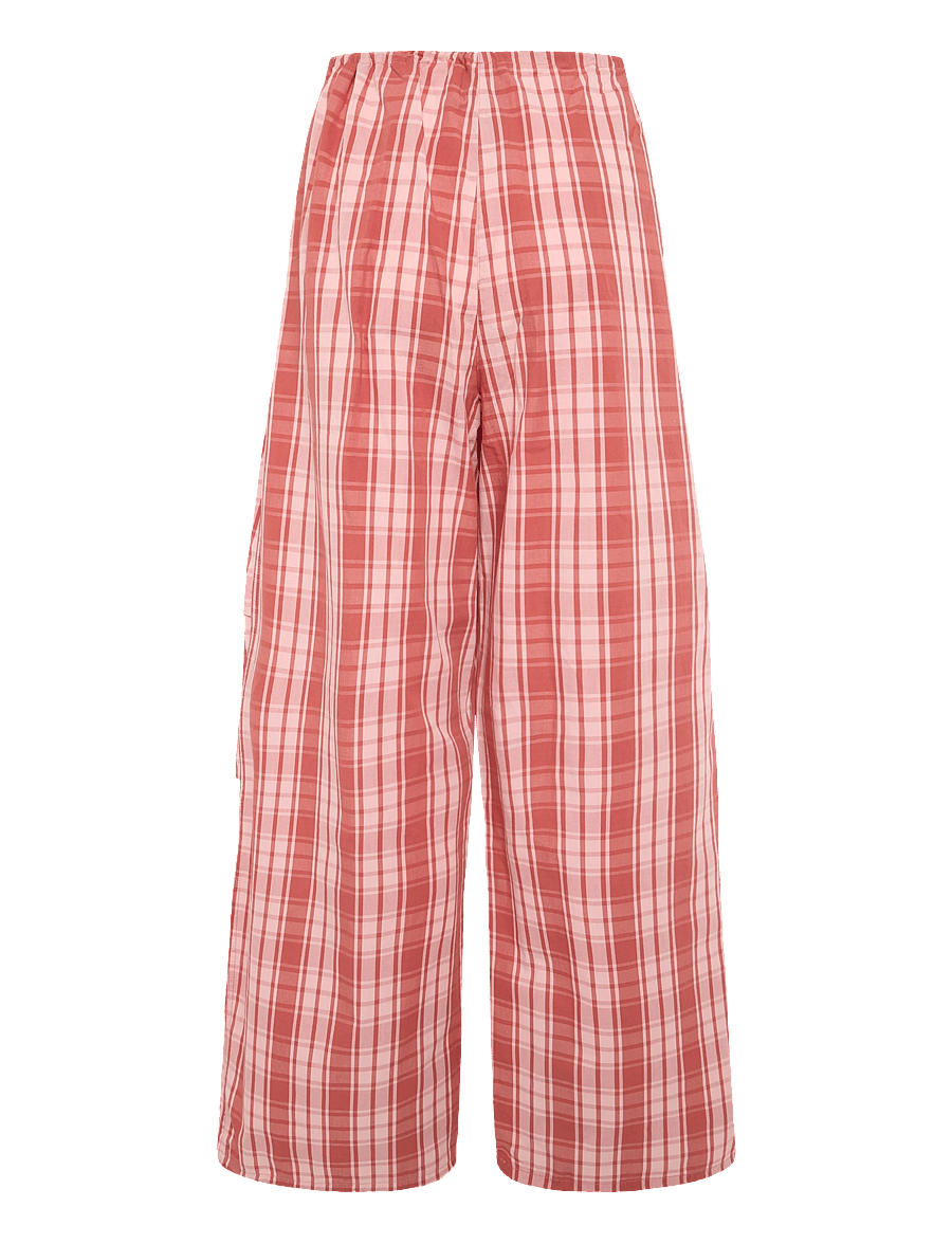 Planet Nusa - Parachute1 Pants Poplin - casual - orange spice check - 2