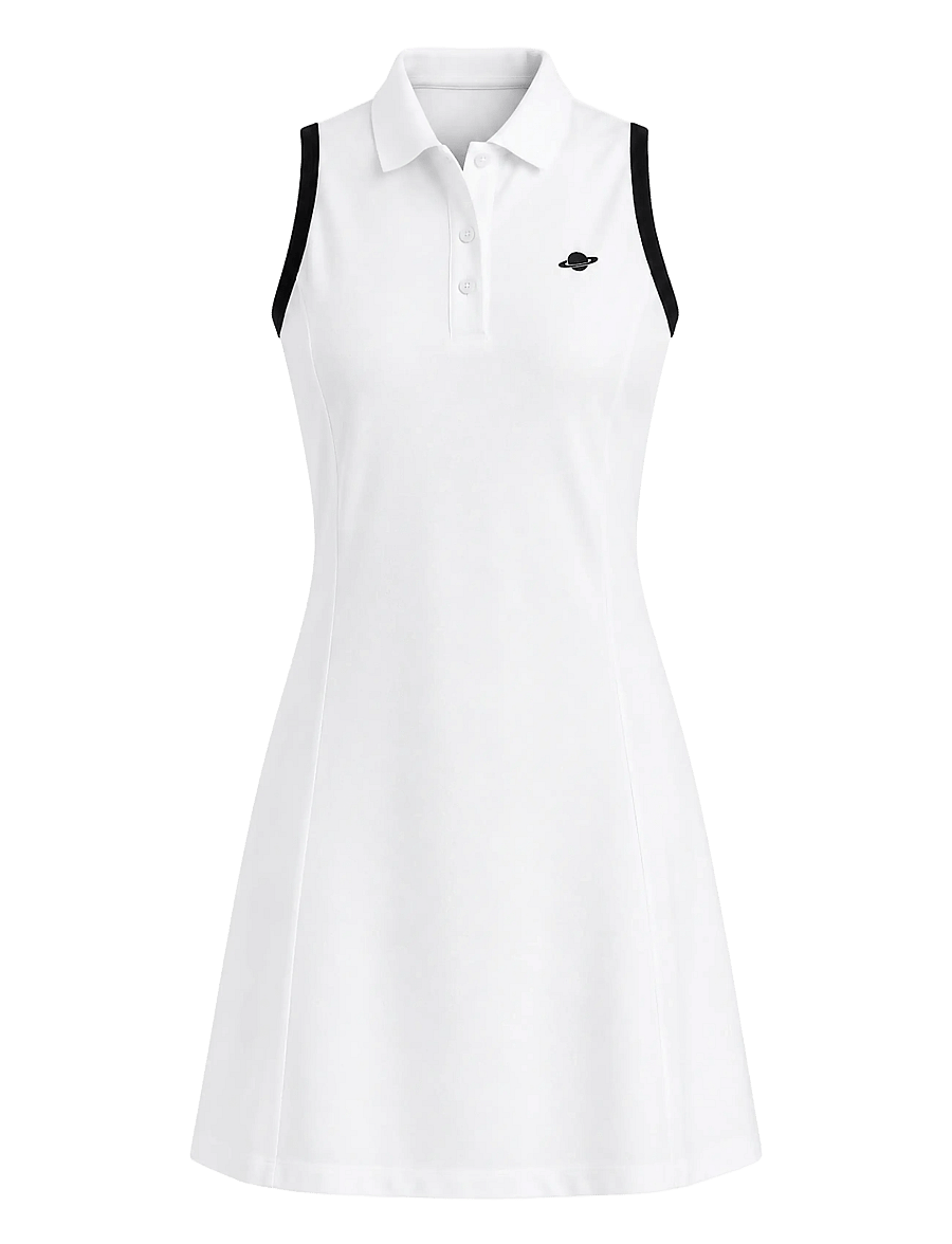 Planet Nusa - Piquet1 Dress - kleider & röcke - white - 0