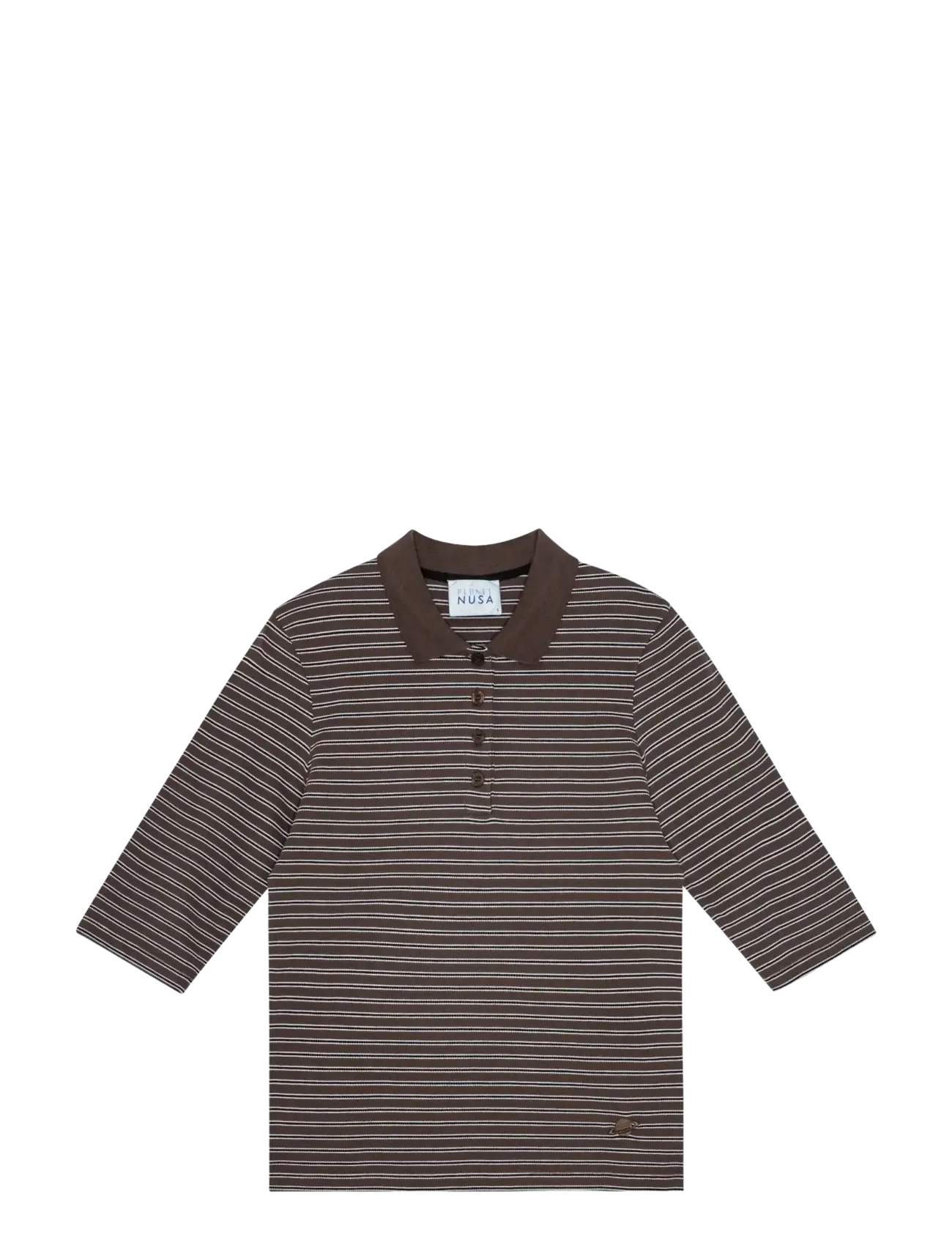 Planet Nusa Piquet1 Polo - Visa allt - CHOCOLATE BROWN STRIPES / brown
