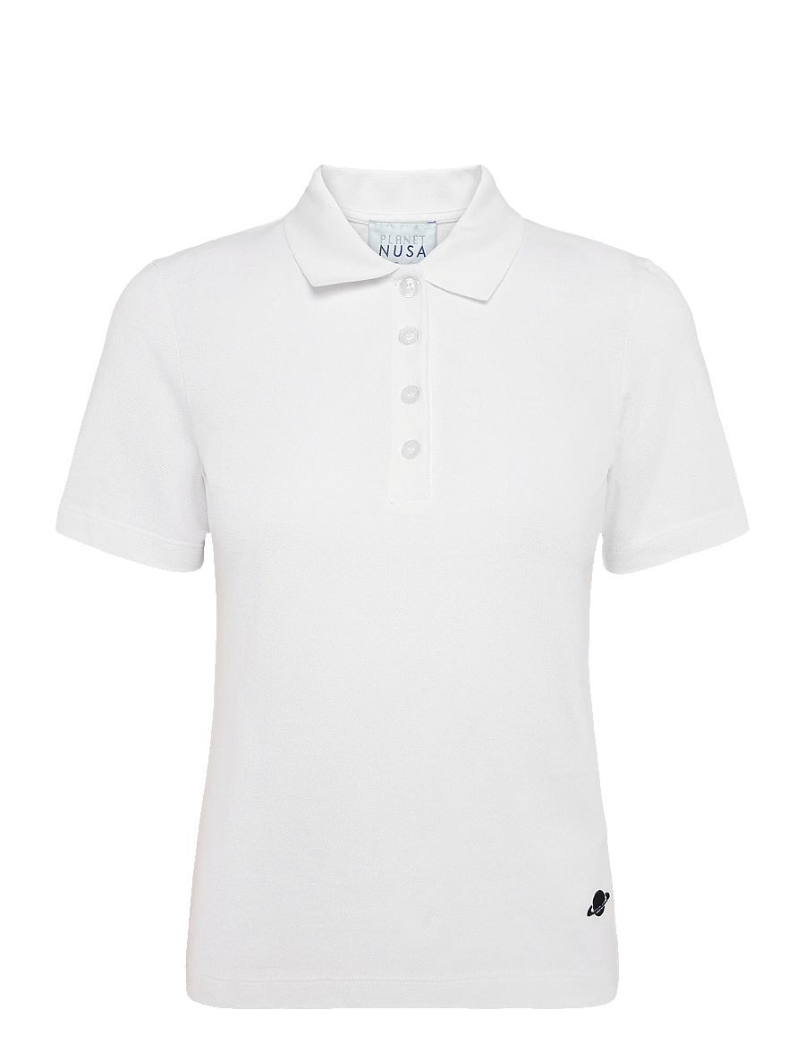 Planet Nusa - Piquet1 Short Sleeve - oberteile & t-shirts - white - 1