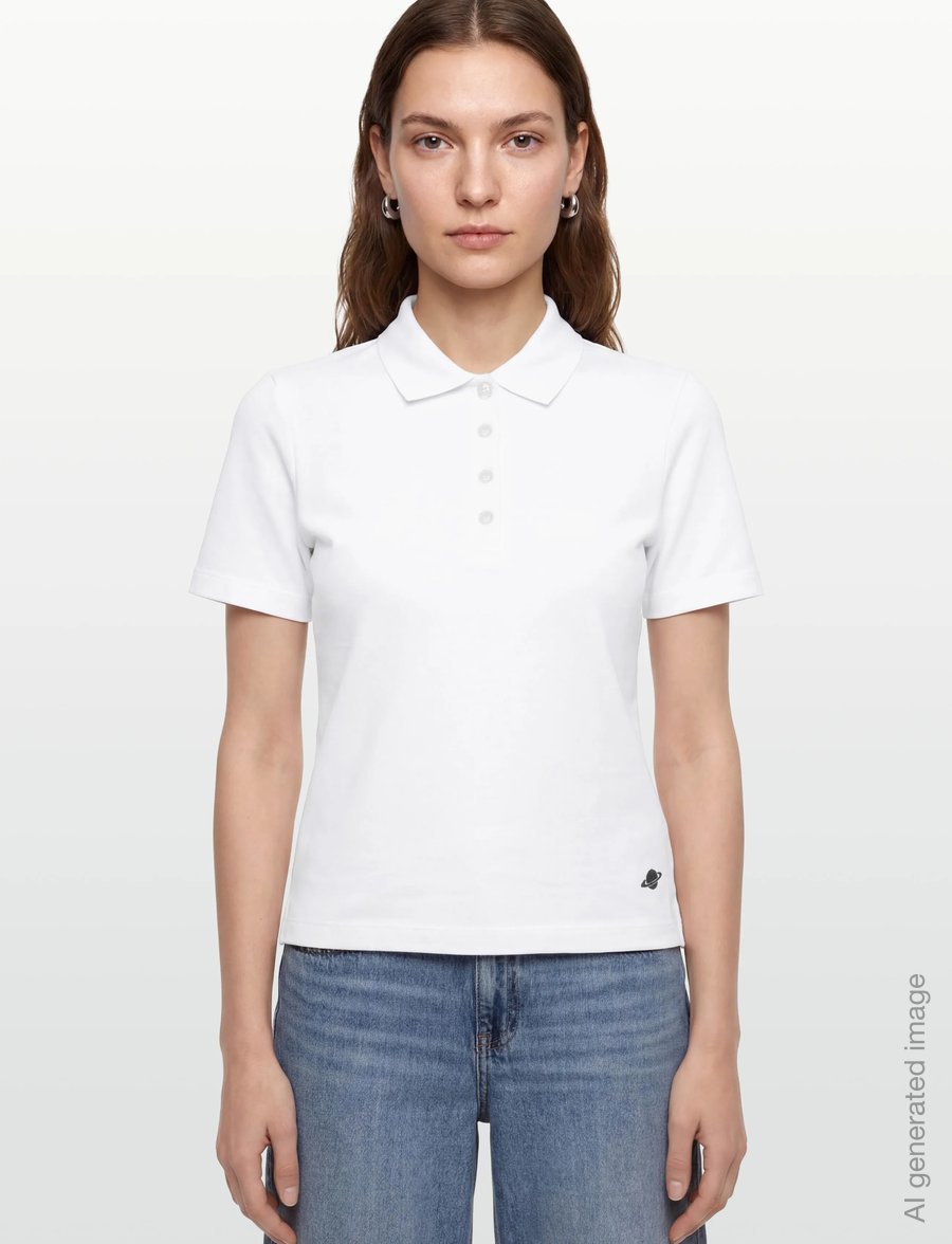 Planet Nusa - Piquet1 Short Sleeve - oberteile & t-shirts - white - 3
