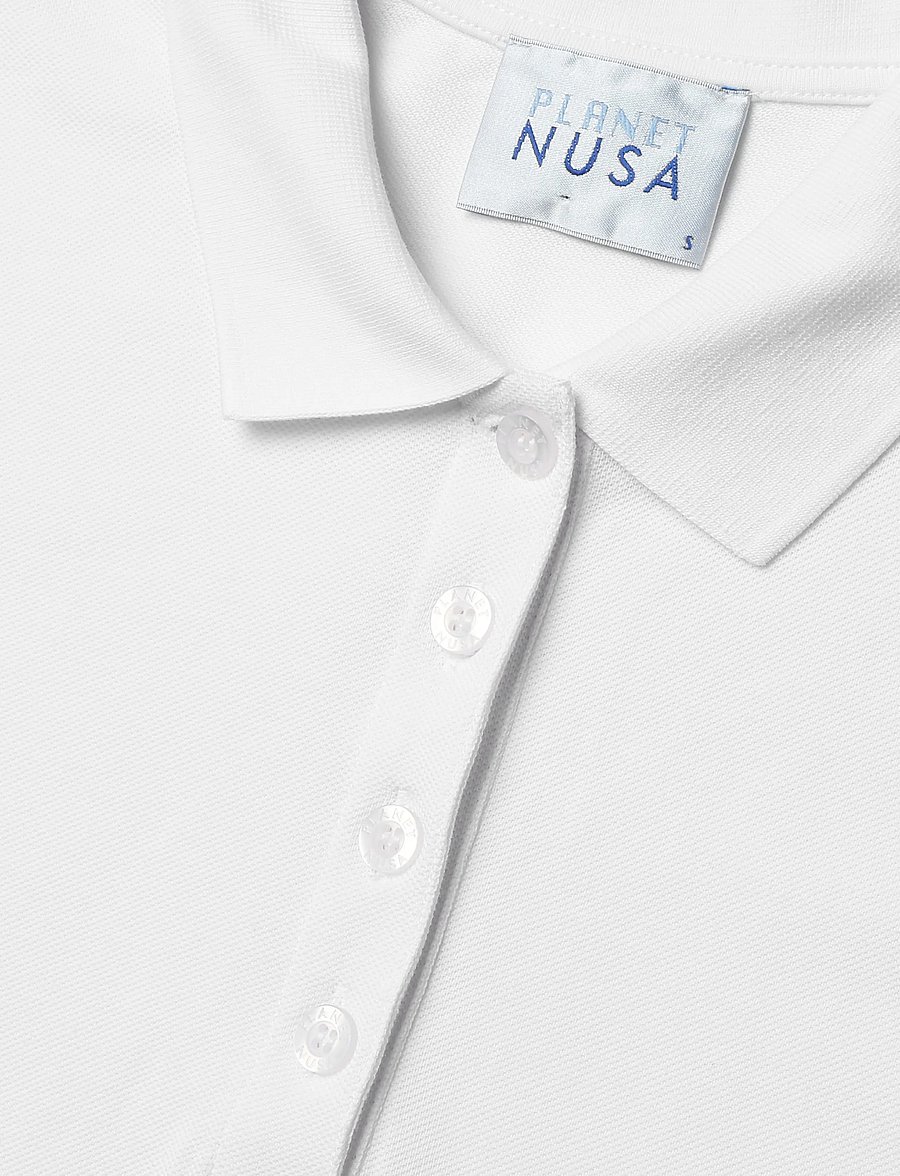 Planet Nusa - Piquet1 Short Sleeve - oberteile & t-shirts - white - 5