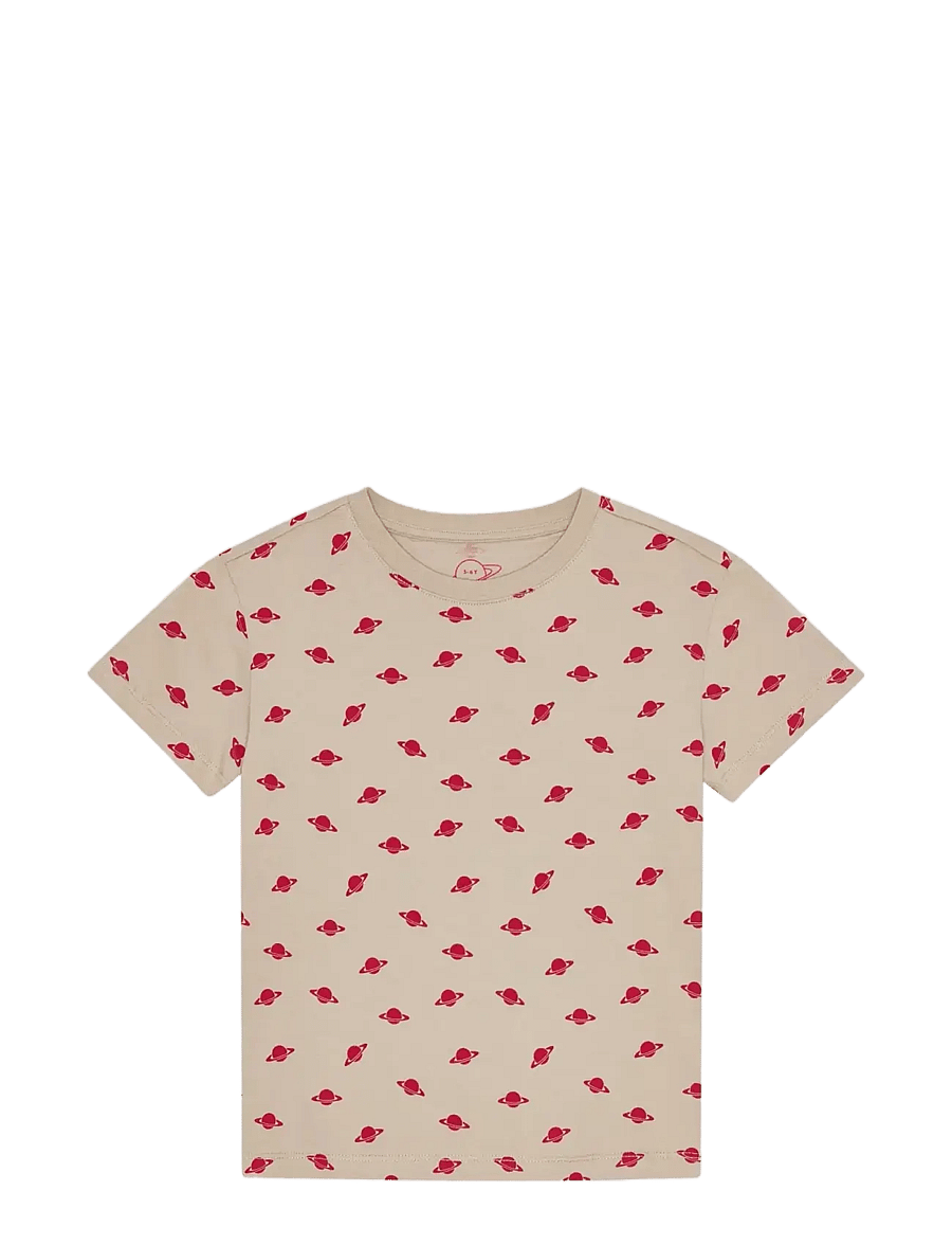 Planet Nusa - Pluto1 Tee - lühikeste varrukatega t-särgid - beige/red - 0