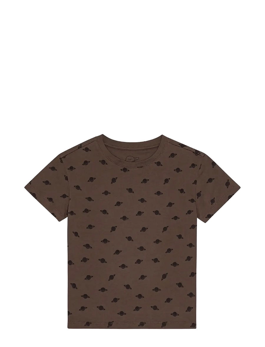 Planet Nusa - Pluto1 Tee - lühikeste varrukatega t-särgid - chocolate brown/black - 0