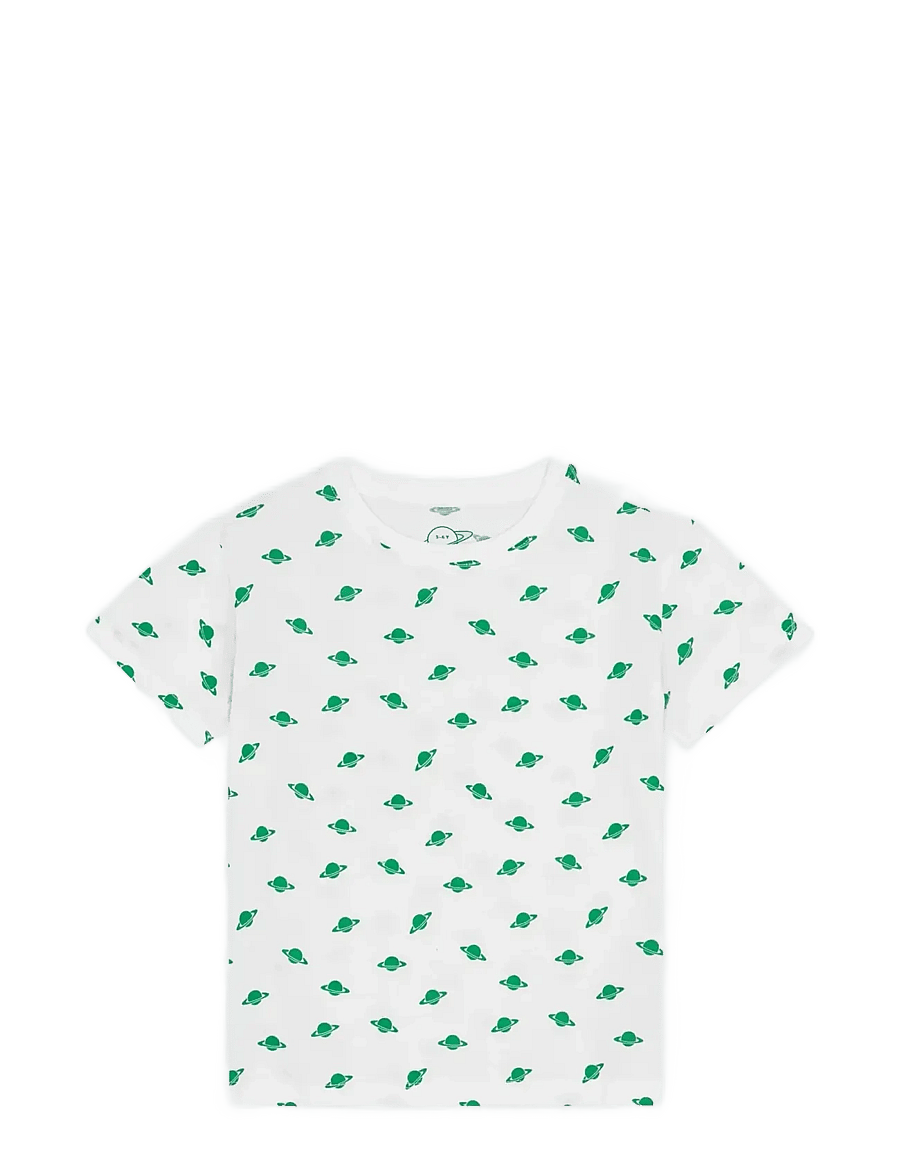 Planet Nusa - Pluto1 Tee - lühikeste varrukatega t-särgid - white/green - 0