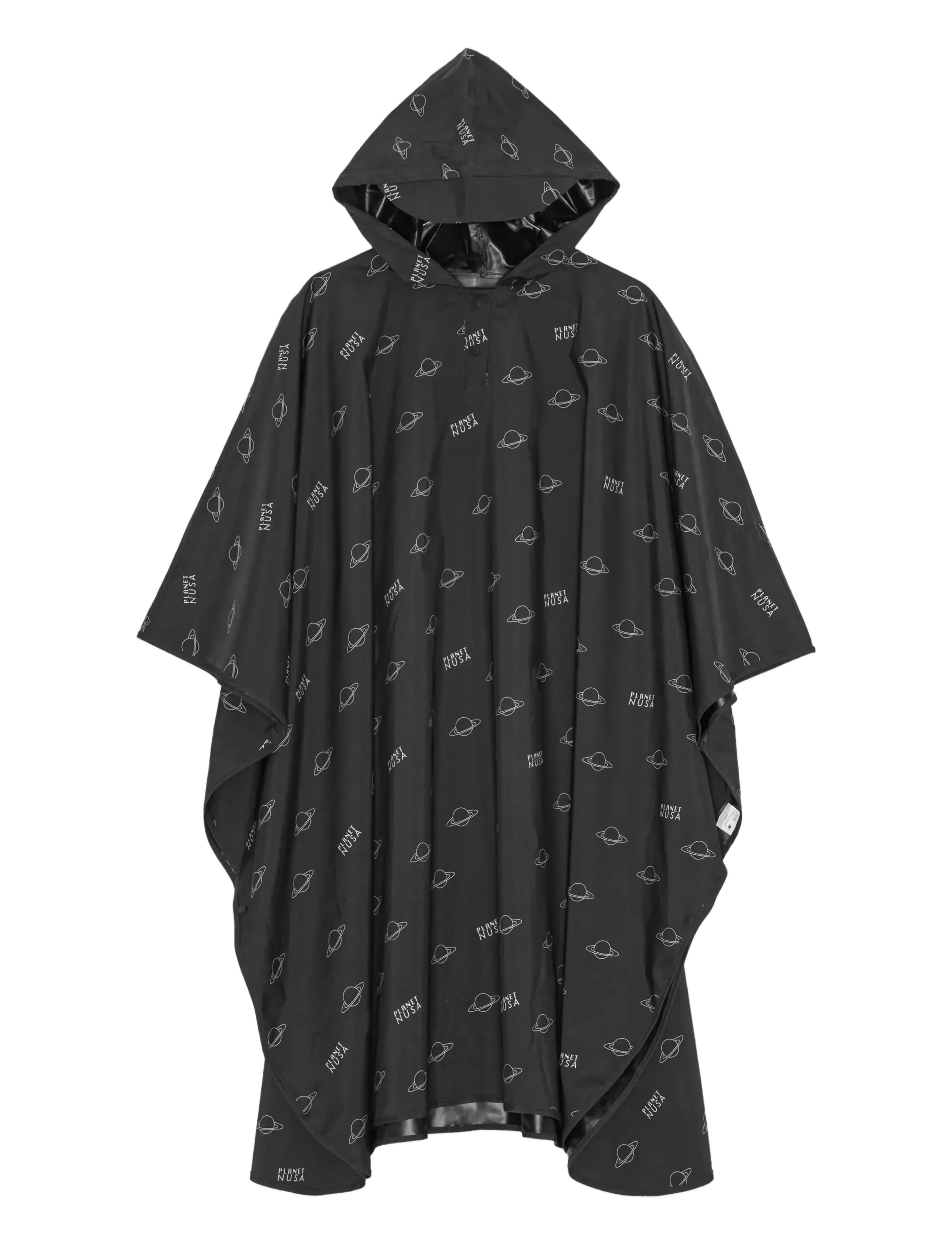 Planet Nusa Rain1 Cape - Jakker & Frakker - BLACK AOP / black