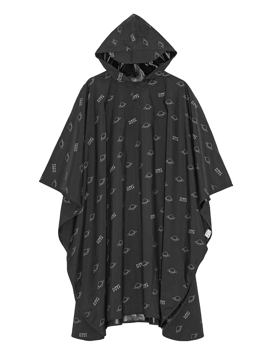 Planet Nusa - Rain1 Cape - black aop - 0