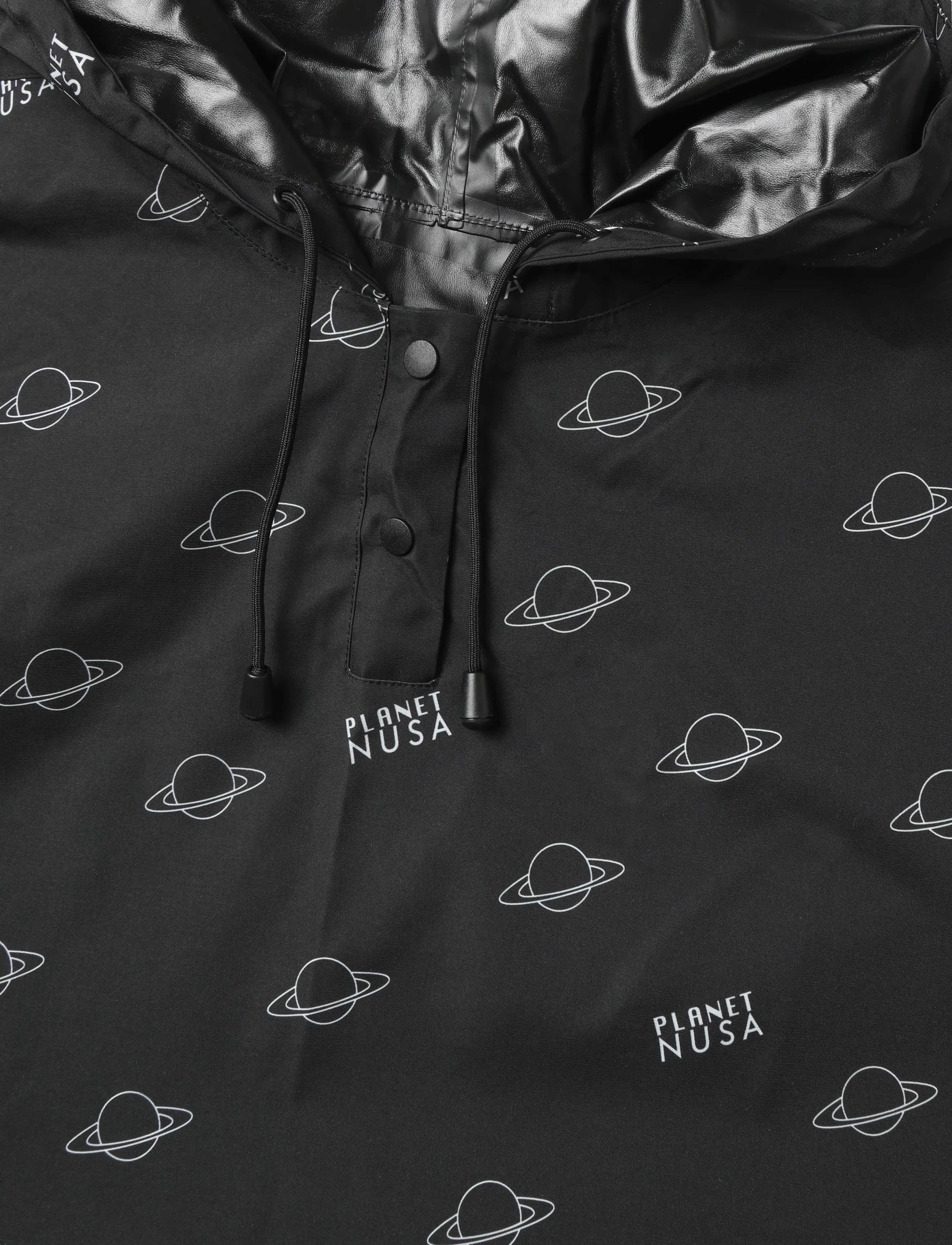 Planet Nusa - Rain1 Cape - black aop - 2