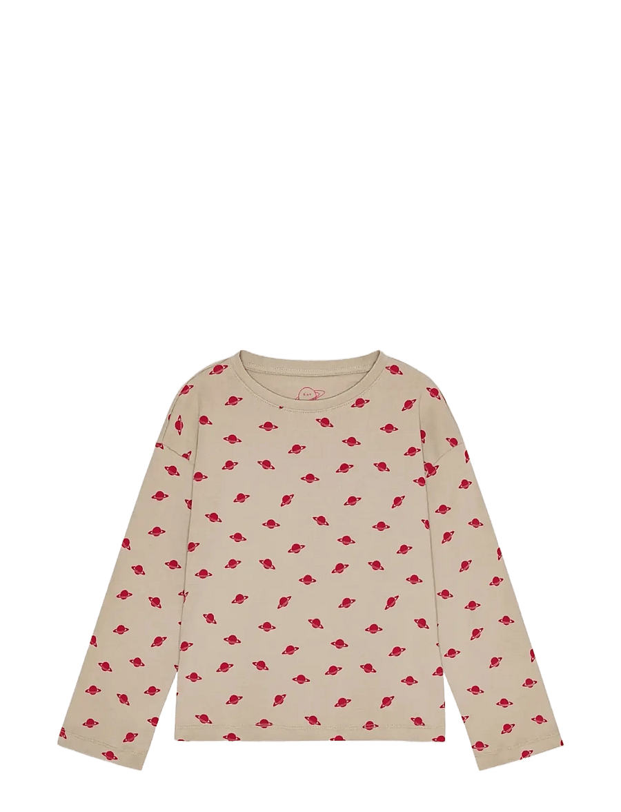 Planet Nusa - Saturn1 Long Sleeve - langærmede t-shirts - beige/red - 0