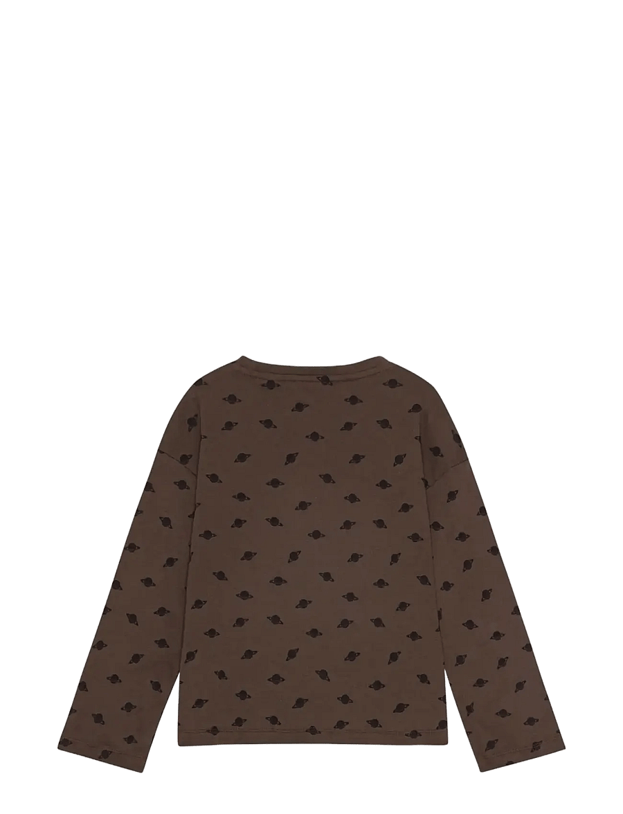 Planet Nusa - Saturn1 Long Sleeve - langærmede t-shirts - chocolate brown/black - 1