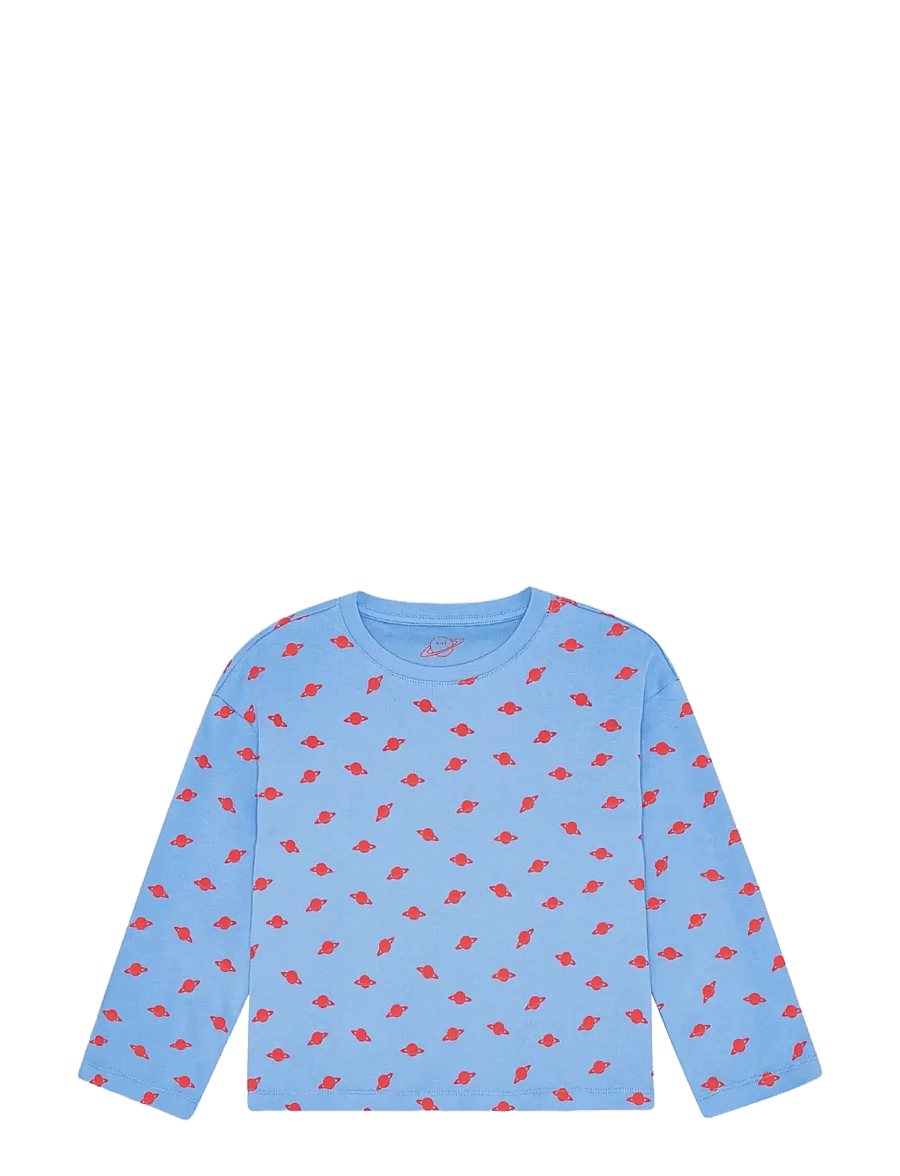 Planet Nusa - Saturn1 Long Sleeve - langærmede t-shirts - sky blue/red - 0
