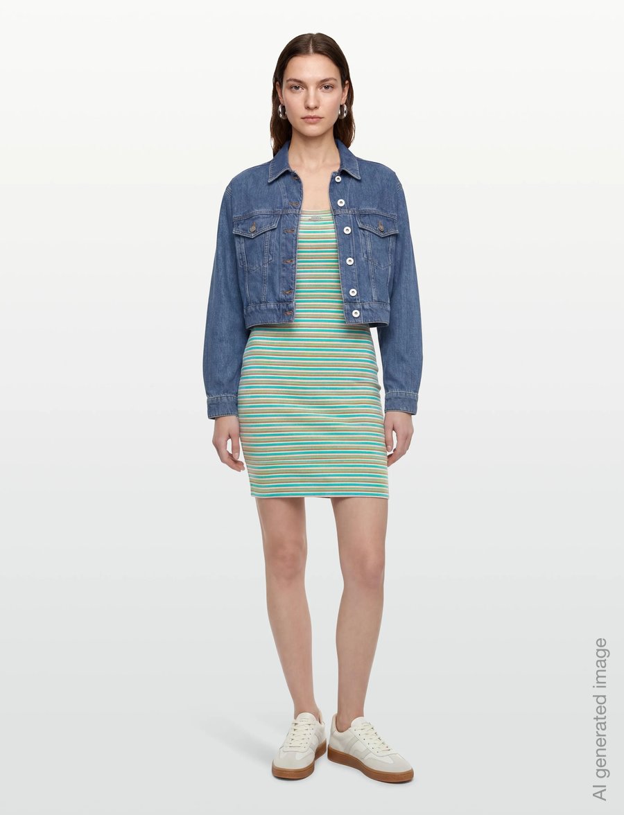Planet Nusa - Top It Off1 Dress Comfort - etuikleider - minty/orange/multi stripes color - 0