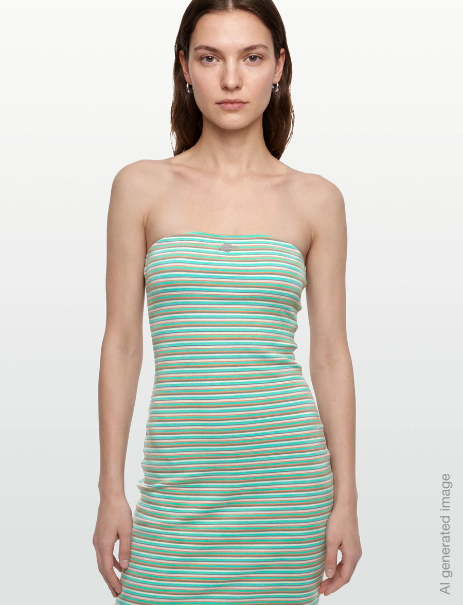 Planet Nusa - Top It Off1 Dress Comfort - etuikleider - minty/orange/multi stripes color - 3