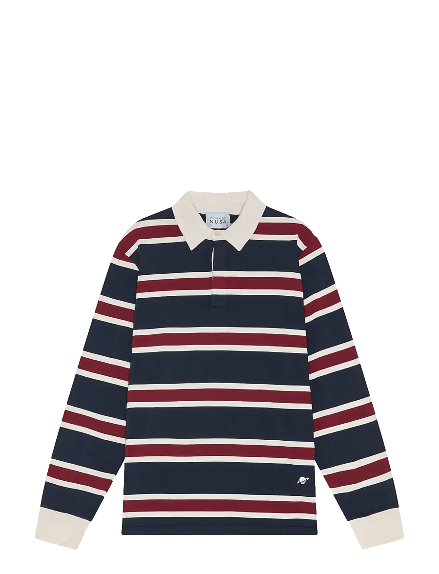 Planet Nusa - Turn1 Long Sleeve - langarmshirts - dark blue/red stripes - 0