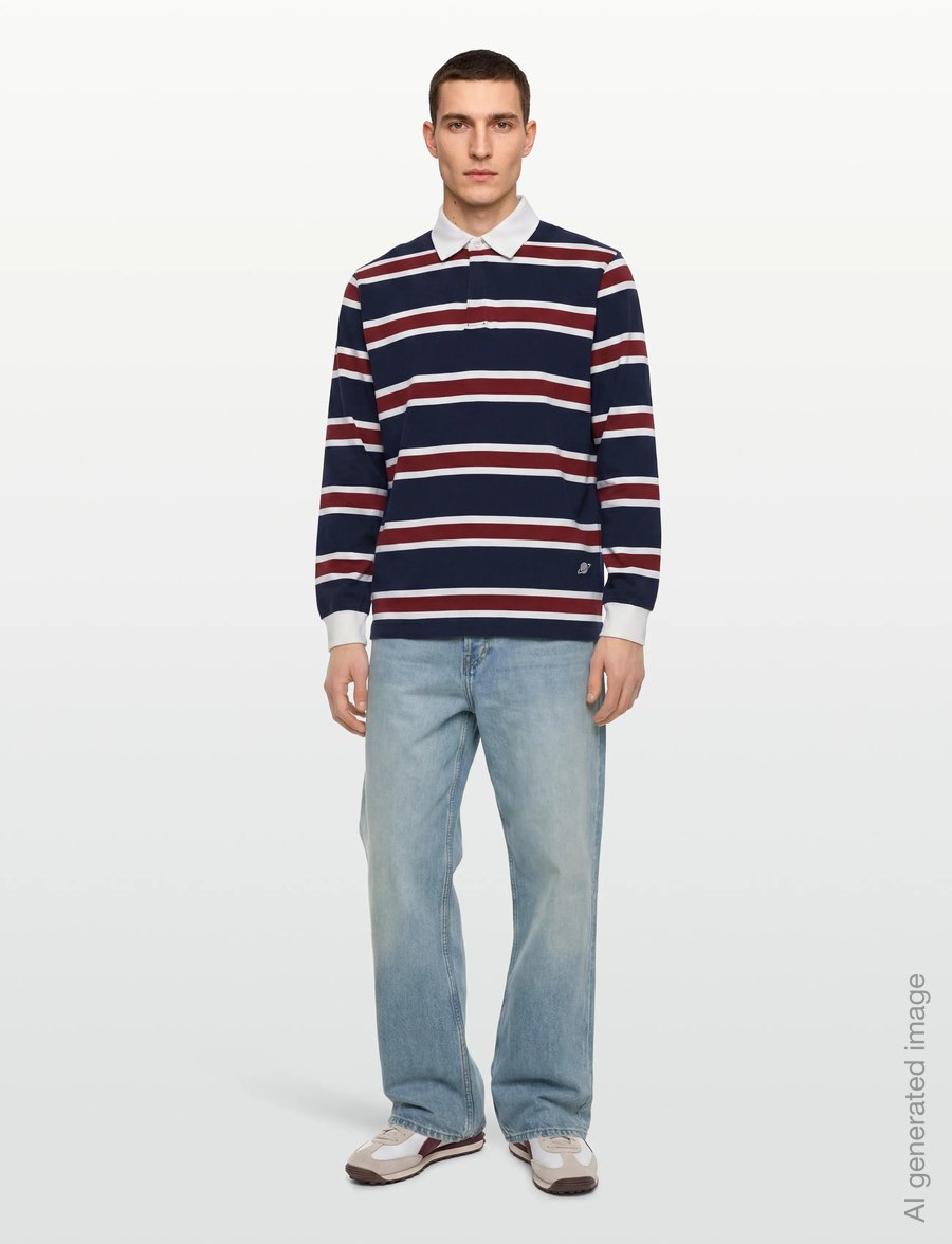 Planet Nusa - Turn1 Long Sleeve - langarmshirts - dark blue/red stripes - 0