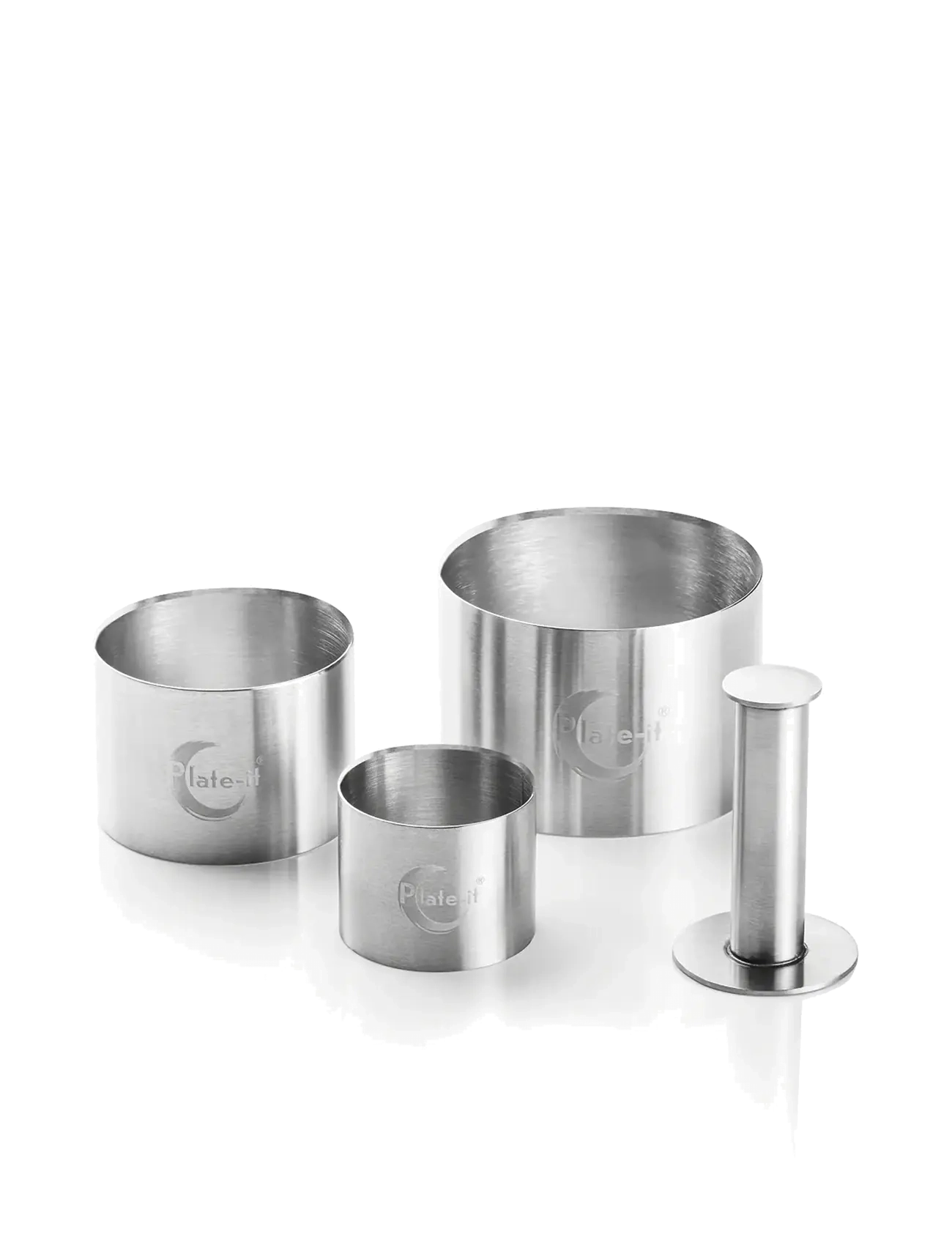 Garnishing rings SET 4 Plate-It - STEEL MATTE
