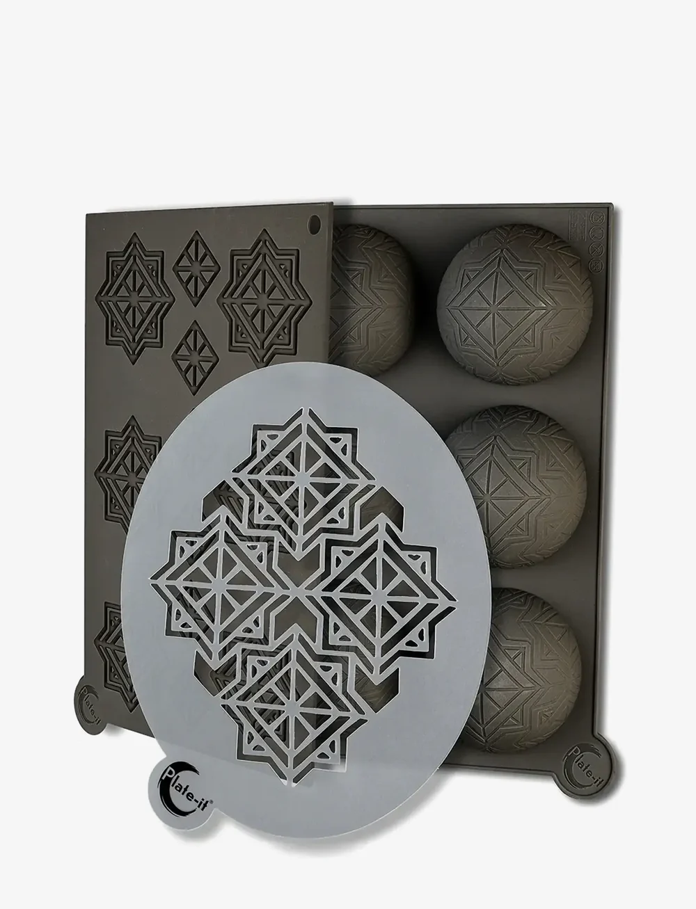 Plate it - Molds Infinity SET 3 Plate-It - sorteren op prijs - grey/white - 0