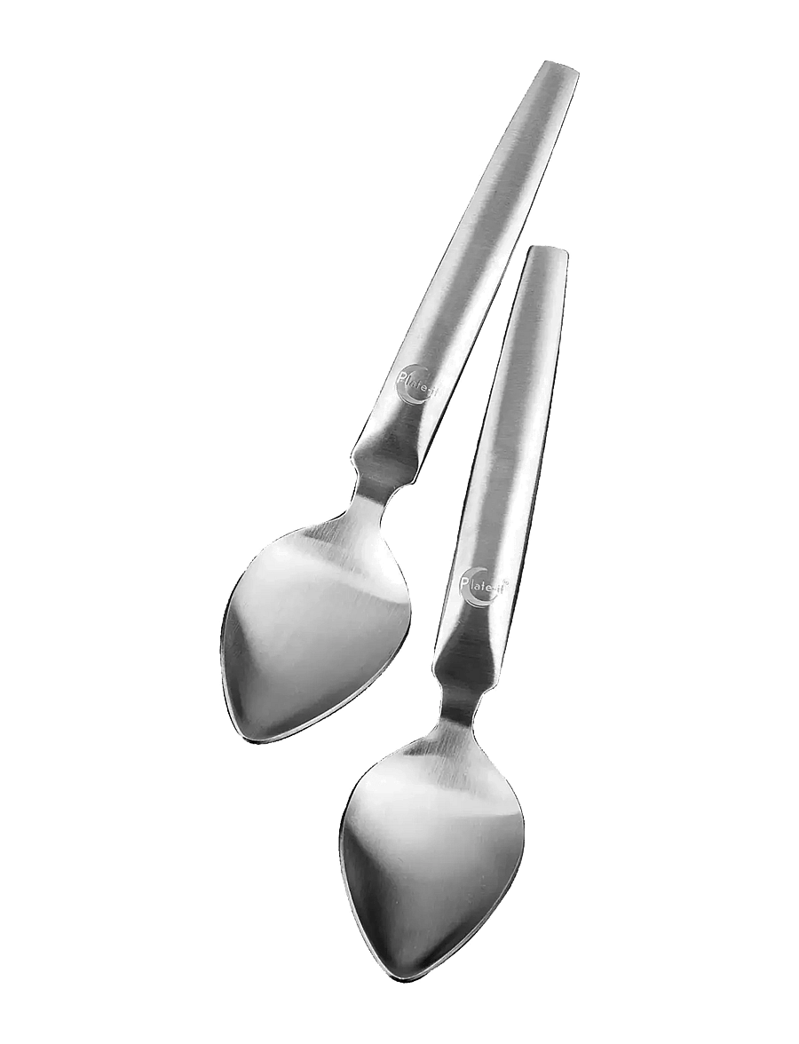 Plate it - Quenelle Spoons L SET 2 Plate-It - die niedrigsten preise - steel matte - 0