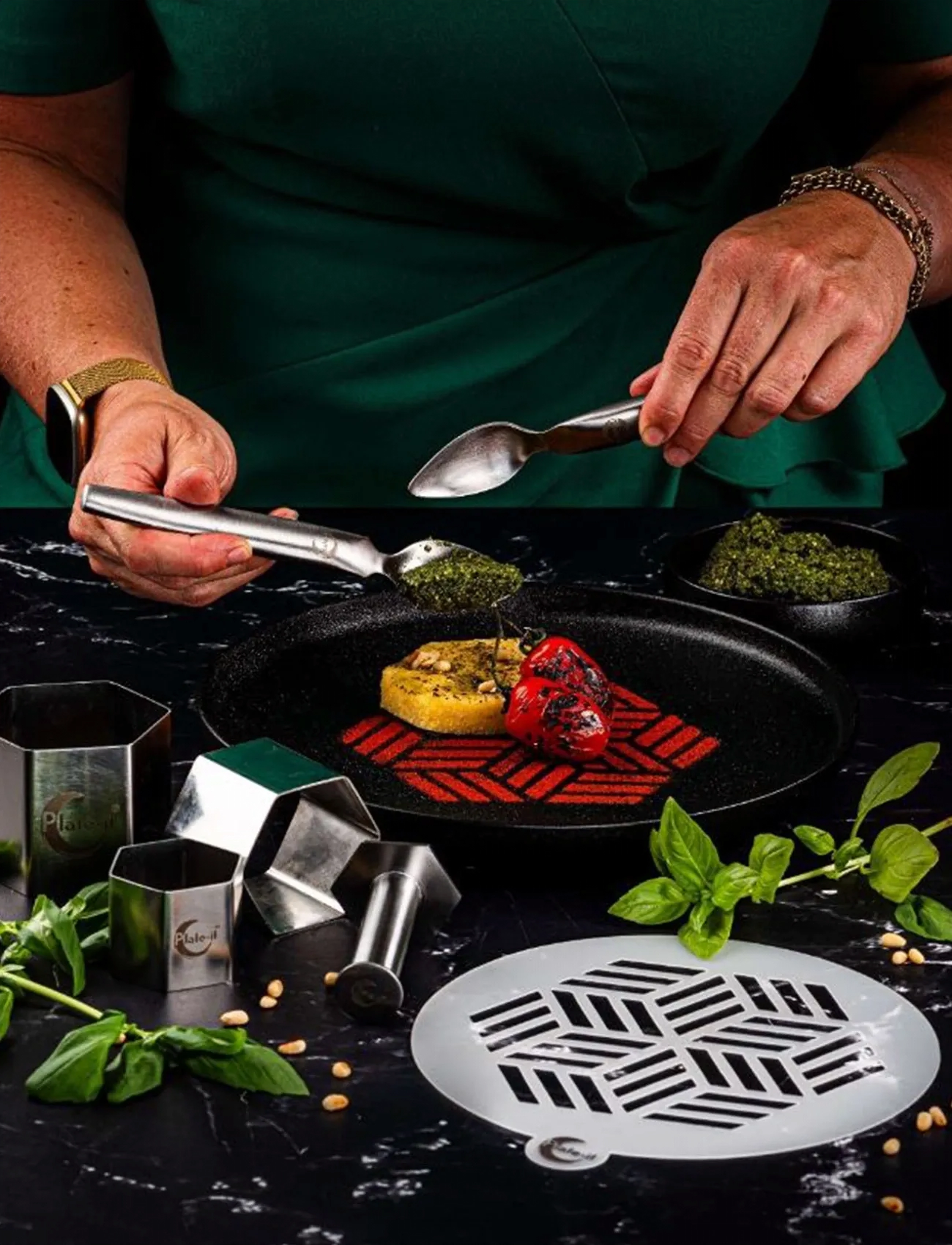 Plate it - Quenelle Spoons L SET 2 Plate-It - slevar - steel matte - 2