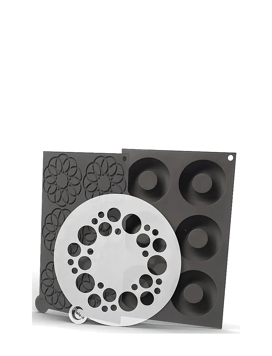 Plate it - Molds Inner Circle SET 3 Plate-It - andere küchenutensilien - grey/white - 1